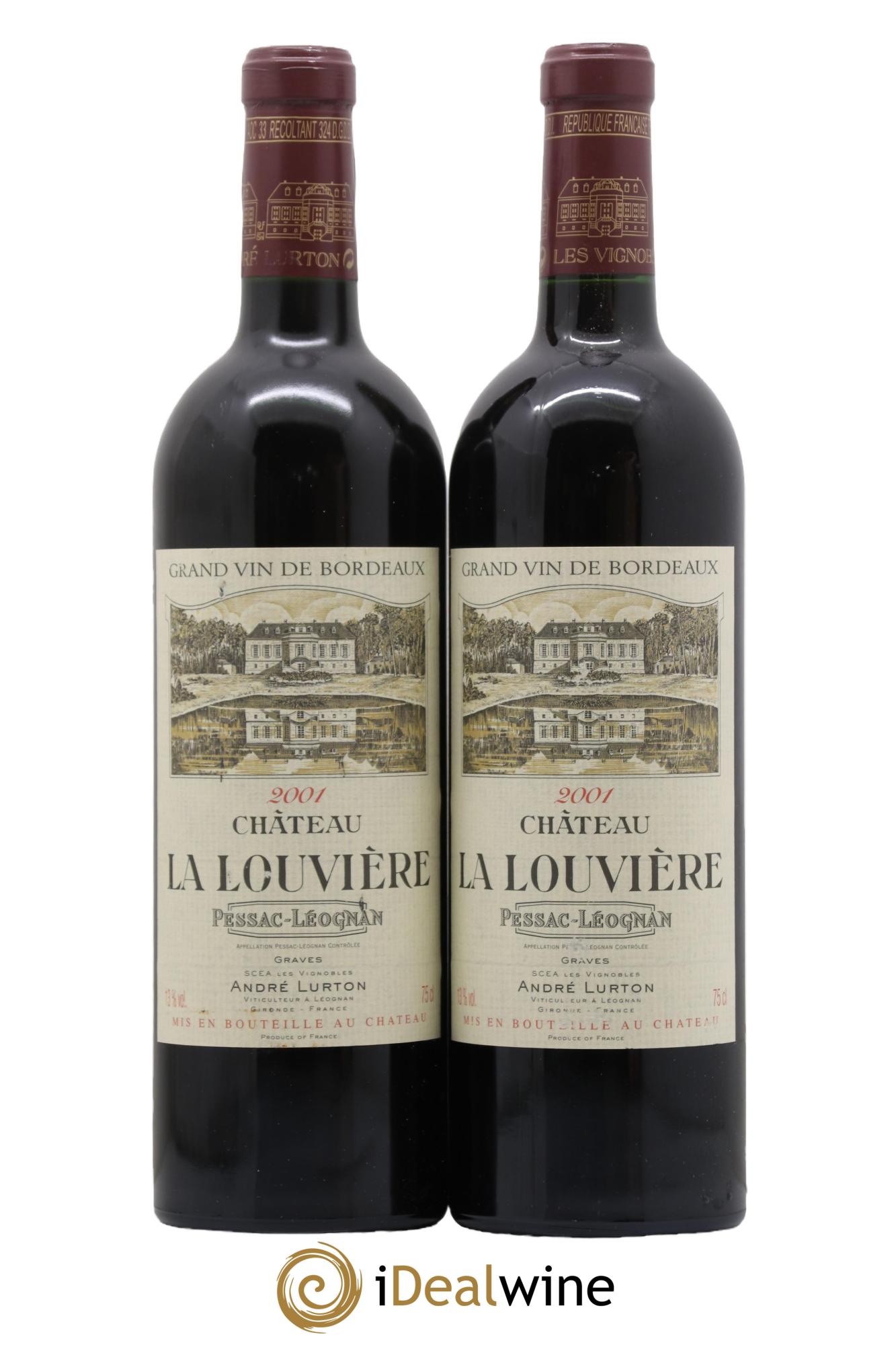 Château la Louvière 2001 - Lot de 2 bouteilles - 0