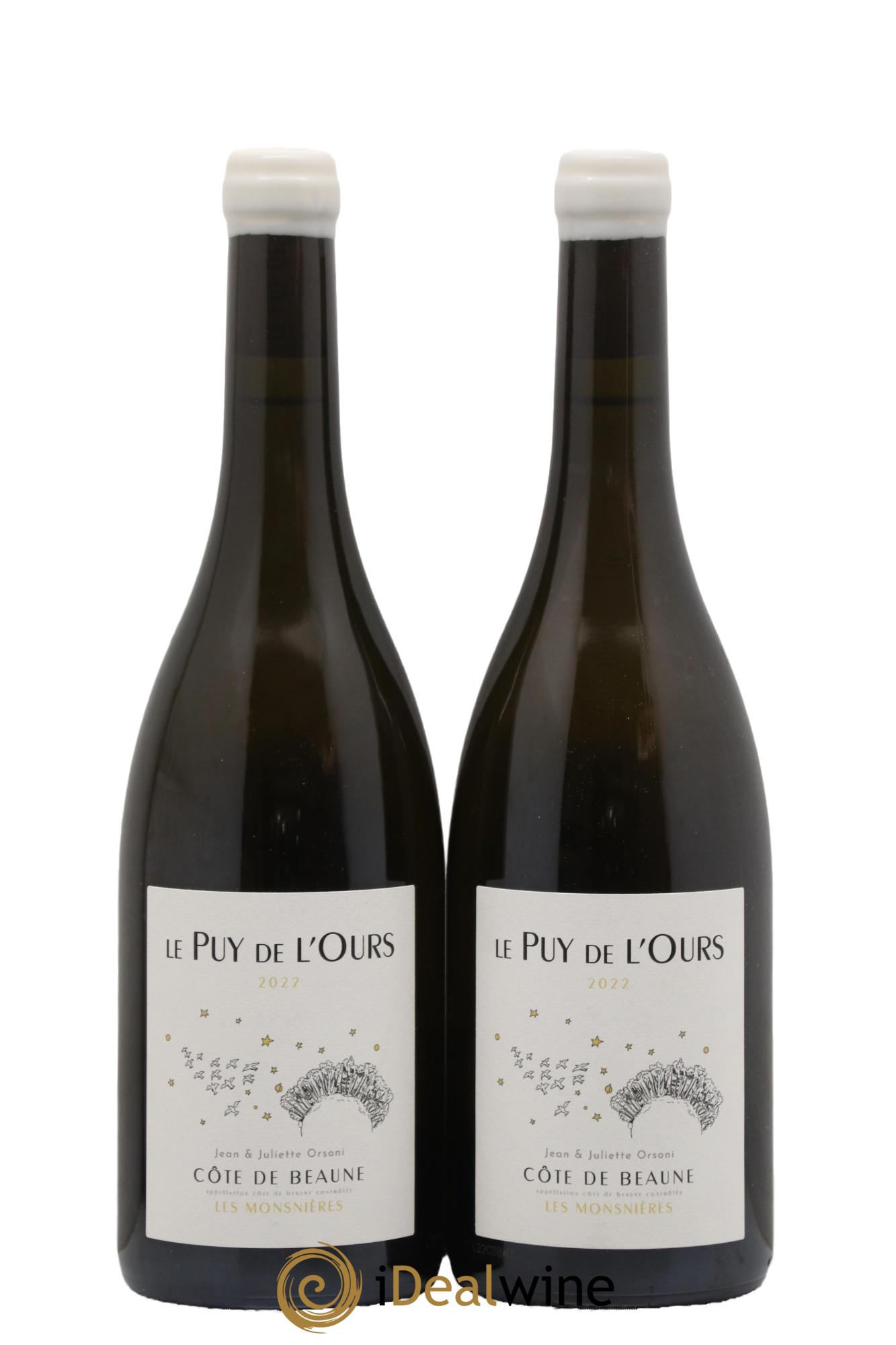 Côte de Beaune Les Monsnières Le Puy de l'ours 2022 - Lot de 2 bouteilles - 0
