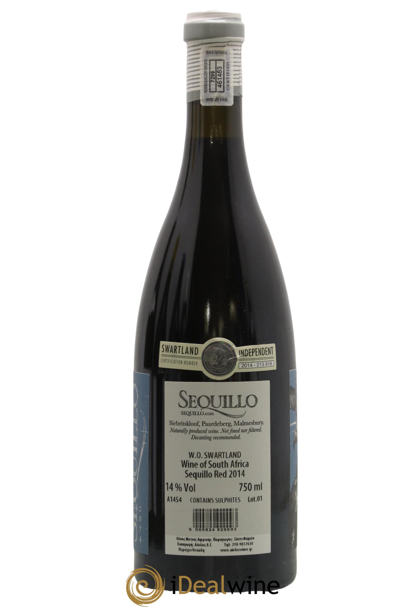 Afrique du Sud Swartland Sequillo 2014 - Lot of 1 bottle - 1