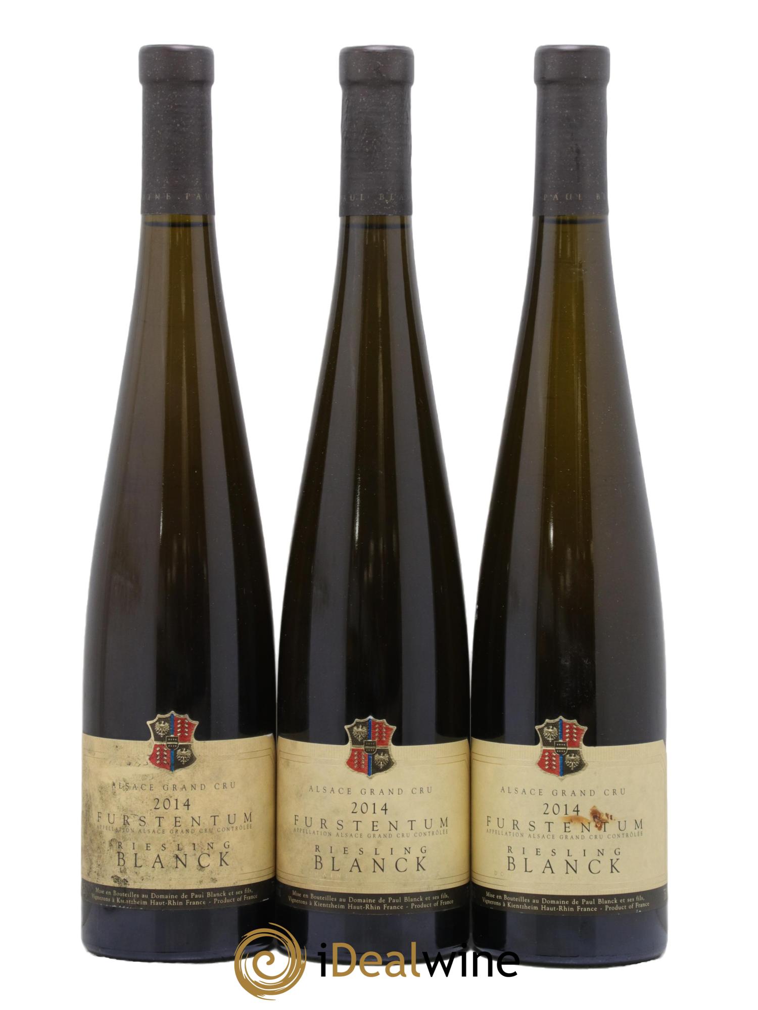 Alsace Riesling Grand Cru Furstentum Domaine Paul Blanck 2014 - Lot de 3 bouteilles - 0