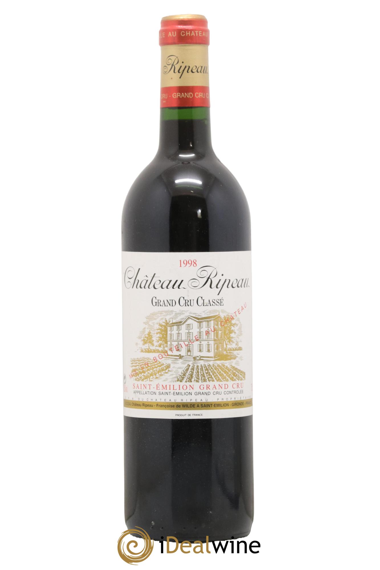 Château Ripeau Grand Cru Classé 1998 - Lot de 1 bouteille - 0
