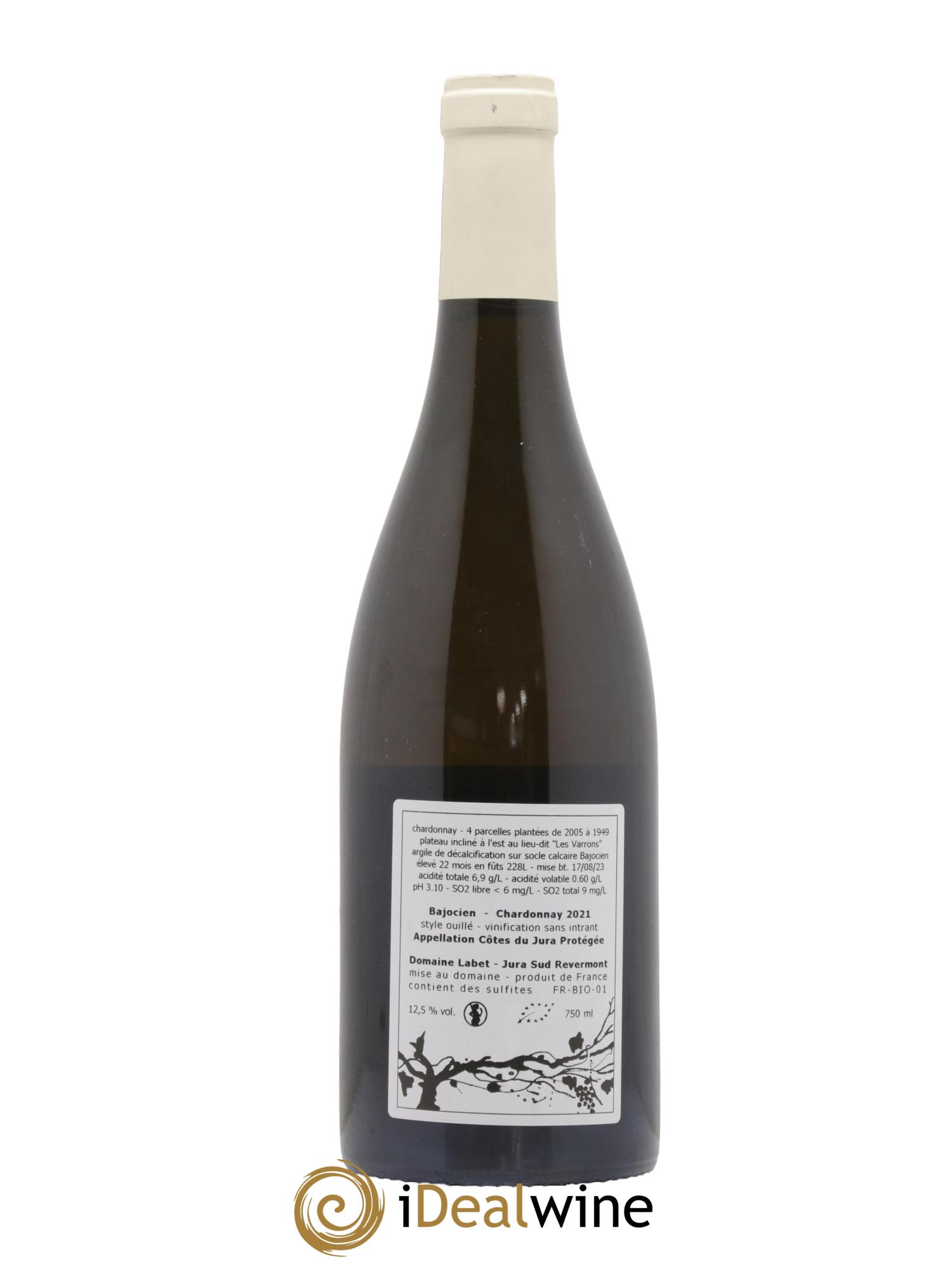 Côtes du Jura Chardonnay Bajocien Romain - Julien - Charline Labet 2021 - Lot de 1 bouteille - 1