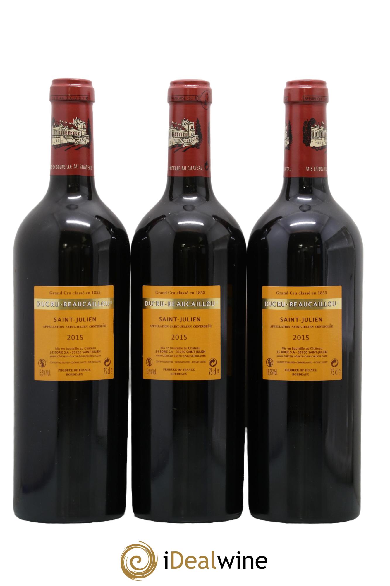 Château Ducru Beaucaillou 2ème Grand Cru Classé 2015 - Lotto di 3 bottiglie - 1
