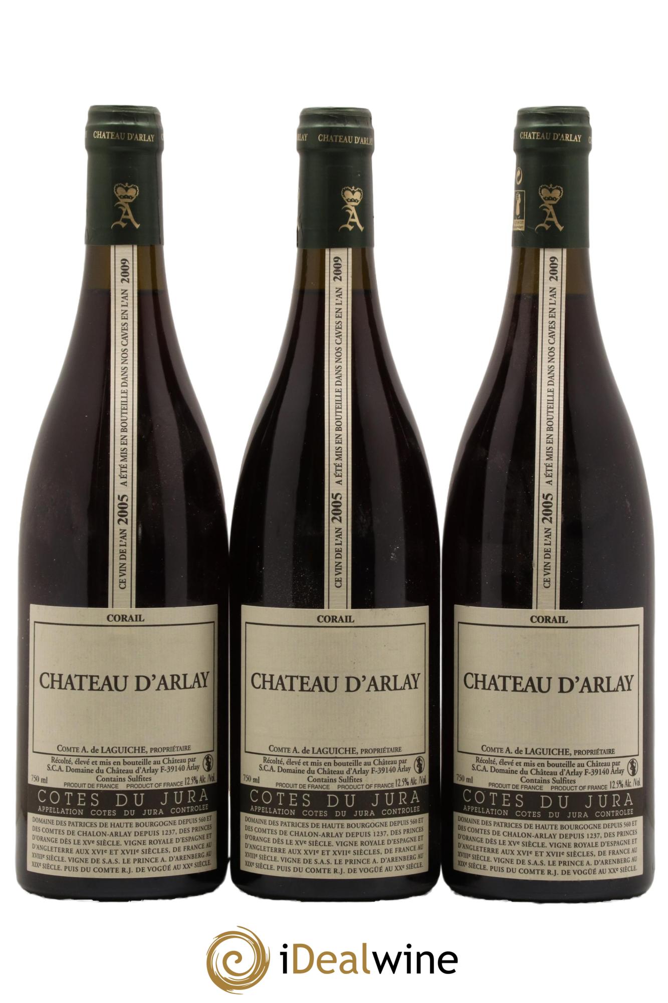 Côtes du Jura Corail Château d'Arlay 2009 - Posten von 3 Flaschen - 0