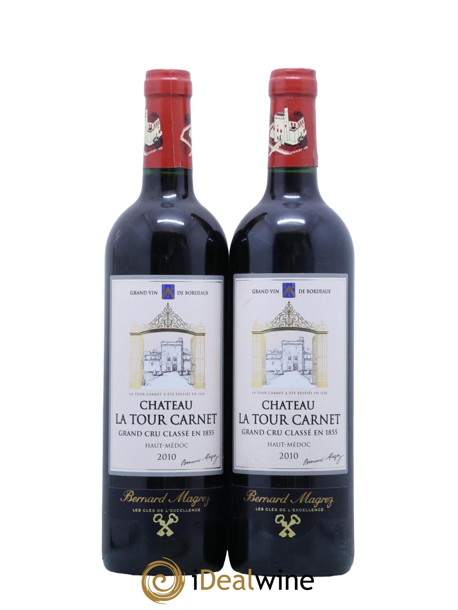 Château la Tour Carnet 4ème Grand Cru Classé 2010 - Lot de 2 bouteilles - 0