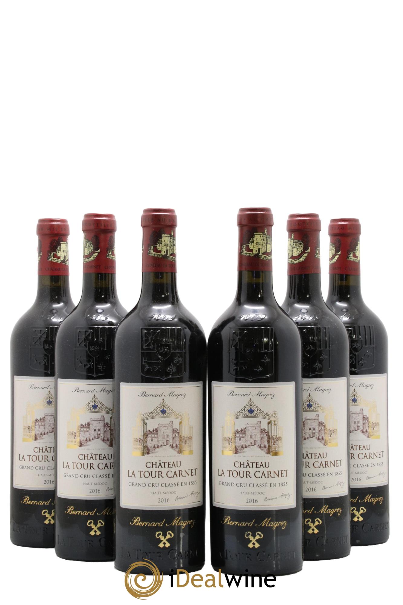 Château la Tour Carnet 4ème Grand Cru Classé 2016 - Lotto di 6 bottiglie - 0