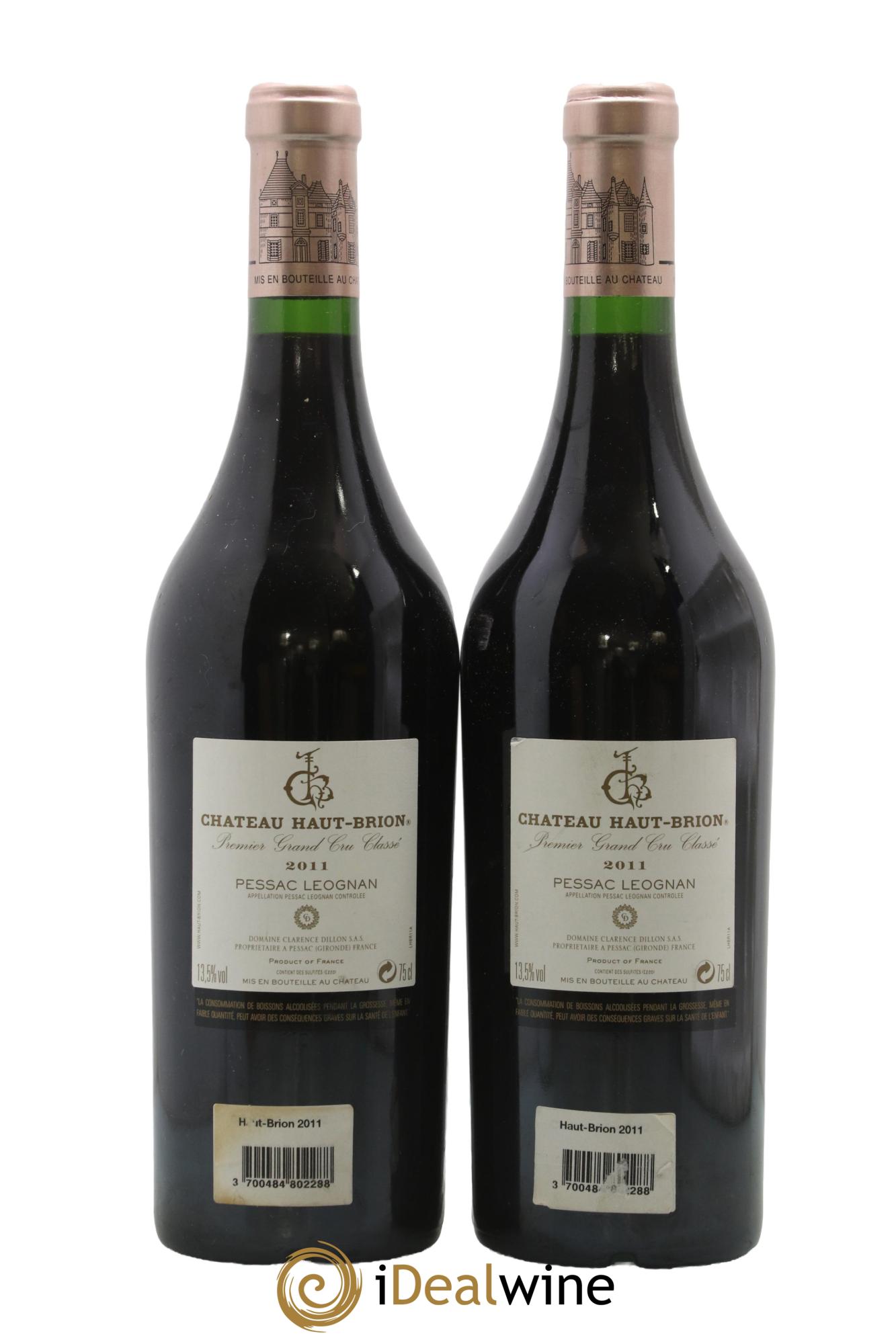 Château Haut Brion 1er Grand Cru Classé 2011 - Lot of 2 bottles - 1