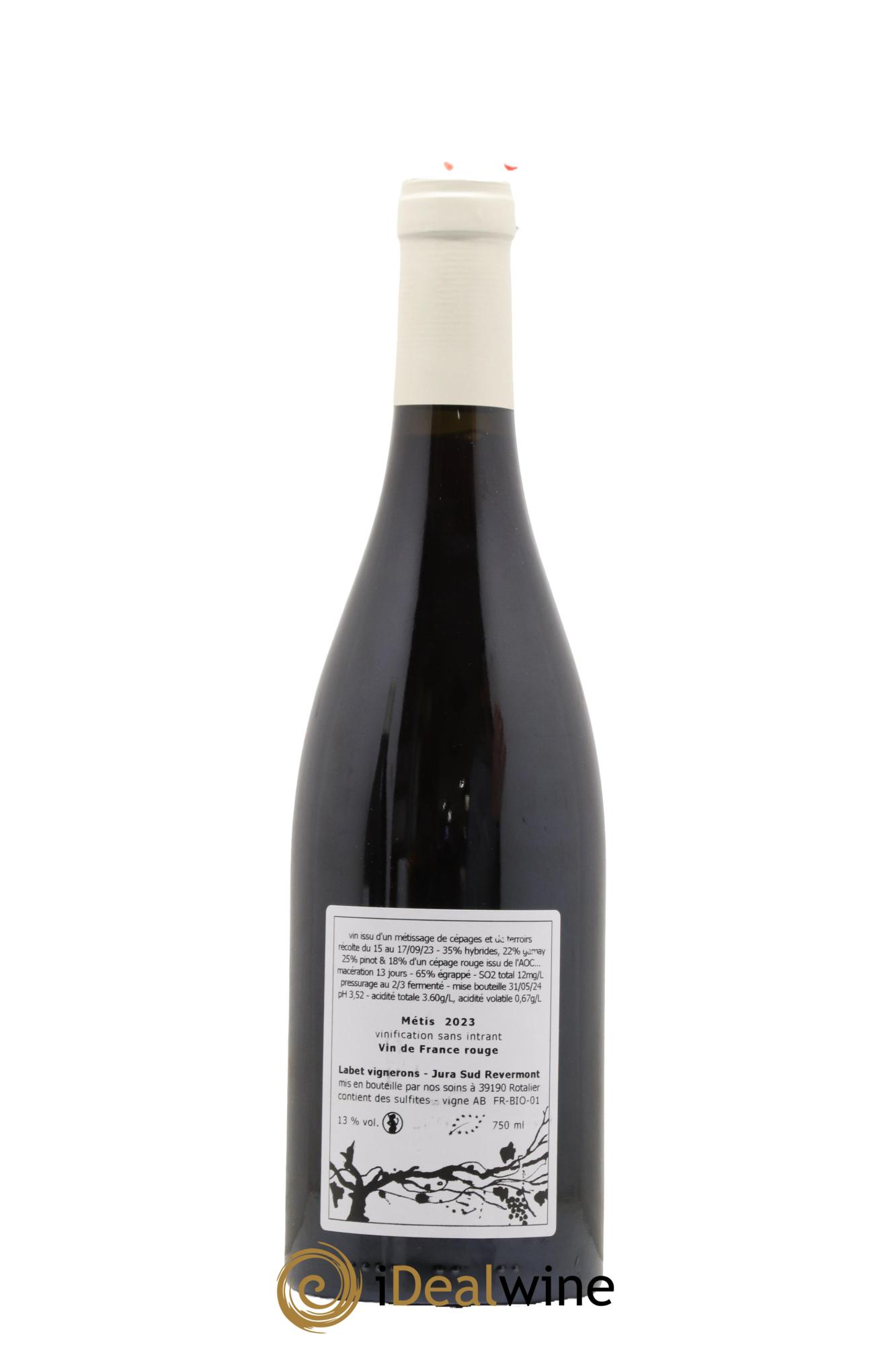 Vin de France Métis Romain - Julien - Charline Labet 2023 - Lot de 1 bouteille - 1