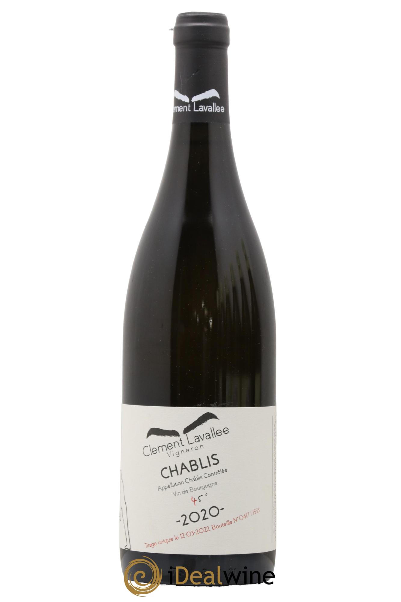 Chablis 45 Clément Lavallée 2020 - Lot de 1 bouteille - 0