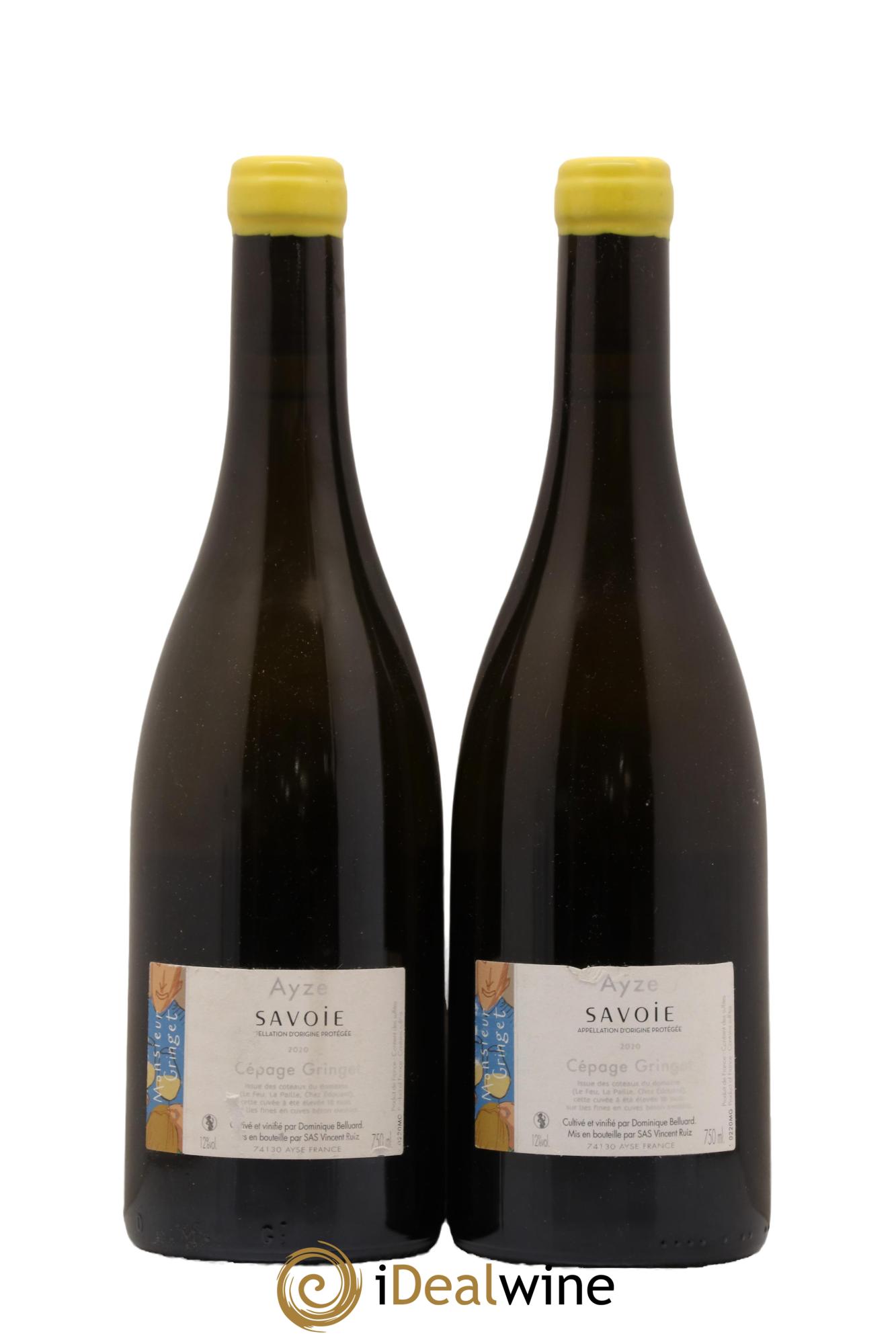 Vin de Savoie Monsieur Gringet Domaine Belluard 2020 - Lot of 2 bottles - 1