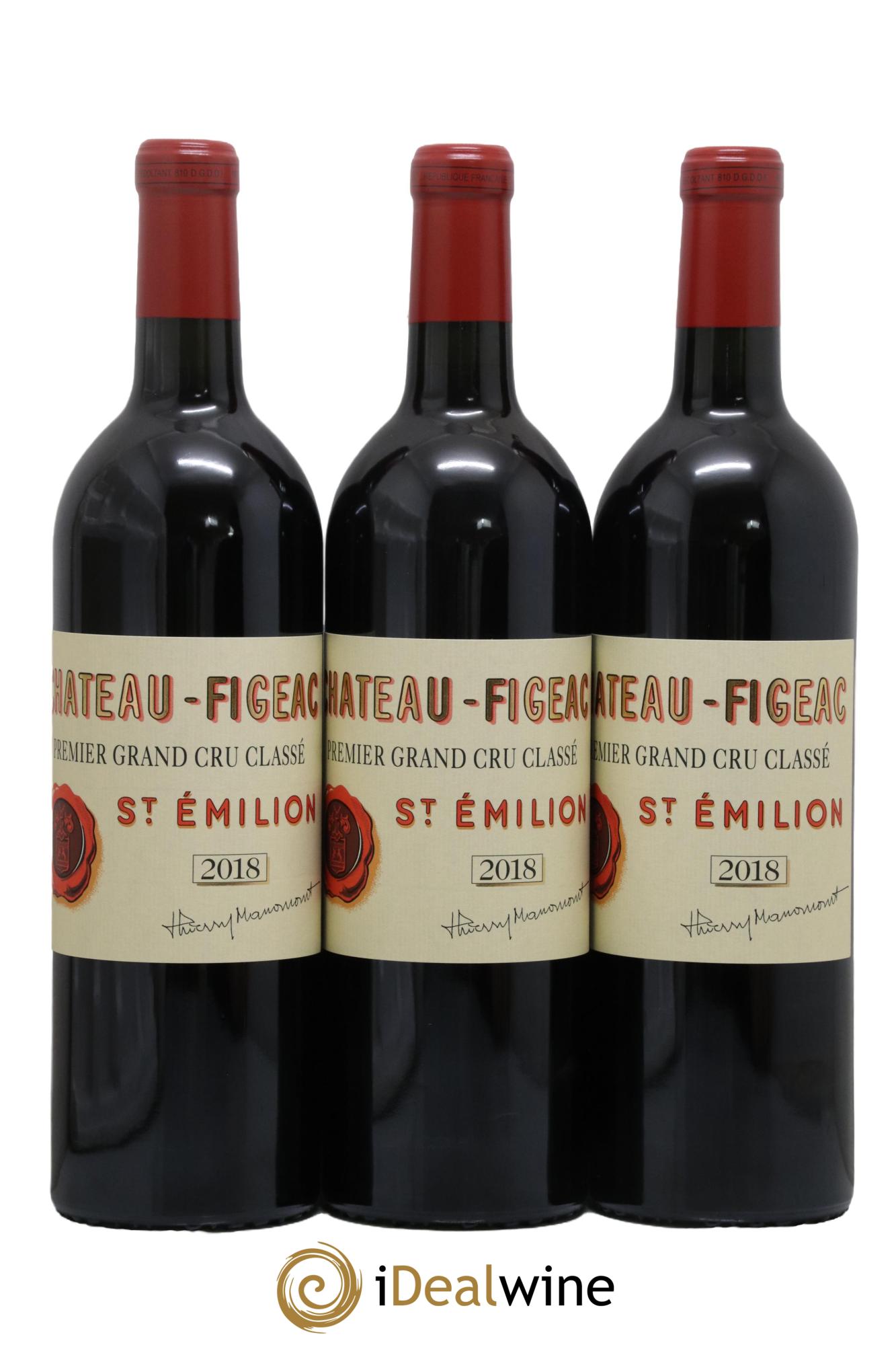 Château Figeac 1er Grand Cru Classé A 2018 - Lot de 3 bouteilles - 0