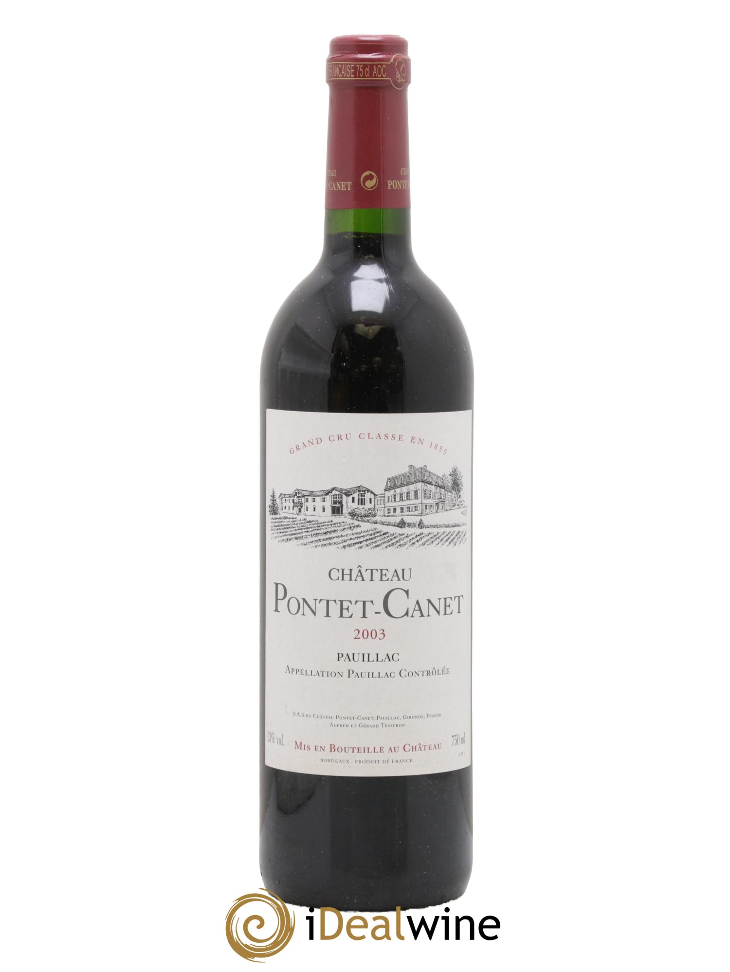Château Pontet Canet 5ème Grand Cru Classé 2003 - Lot de 1 bouteille - 0