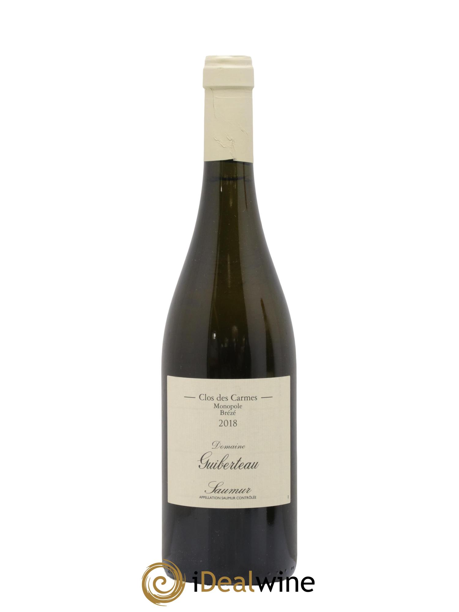 Saumur Brézé Clos des Carmes Domaine Guiberteau 2018 - Lot of 1 bottle - 0