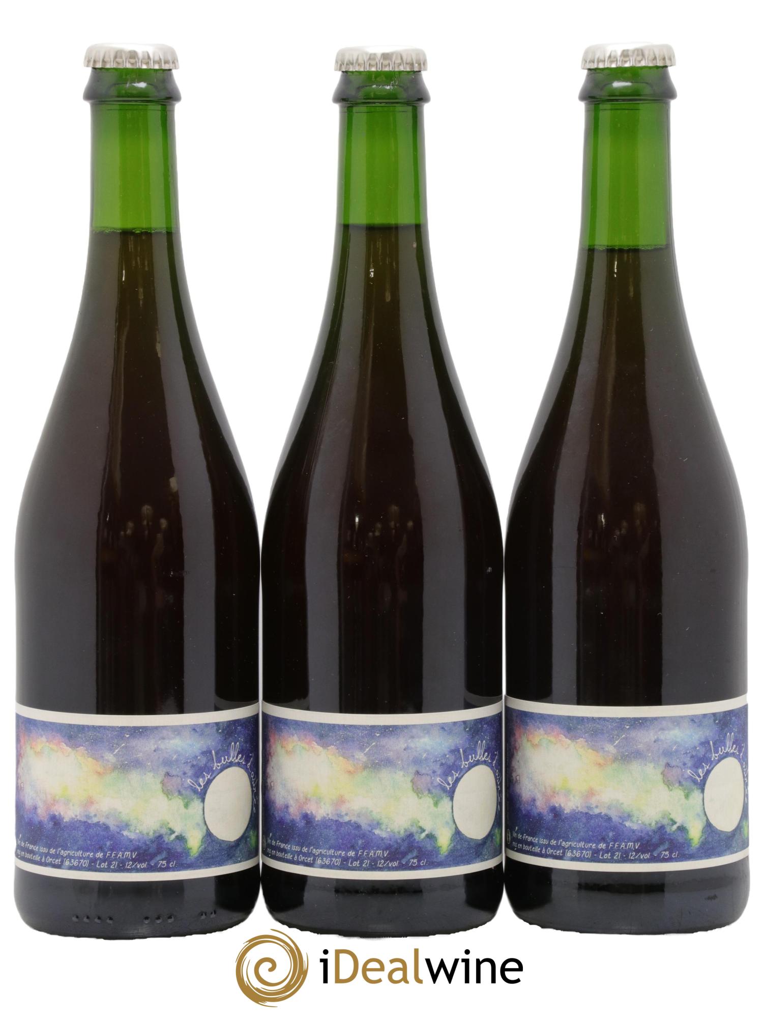 Vin de France Bulles d'Astrée F.F.A.M.V (Francine et Francois Dhumes - Aurelien Lefort - Vincent Marie - Manu Duveau) 2021 - Lot de 3 bouteilles - 0
