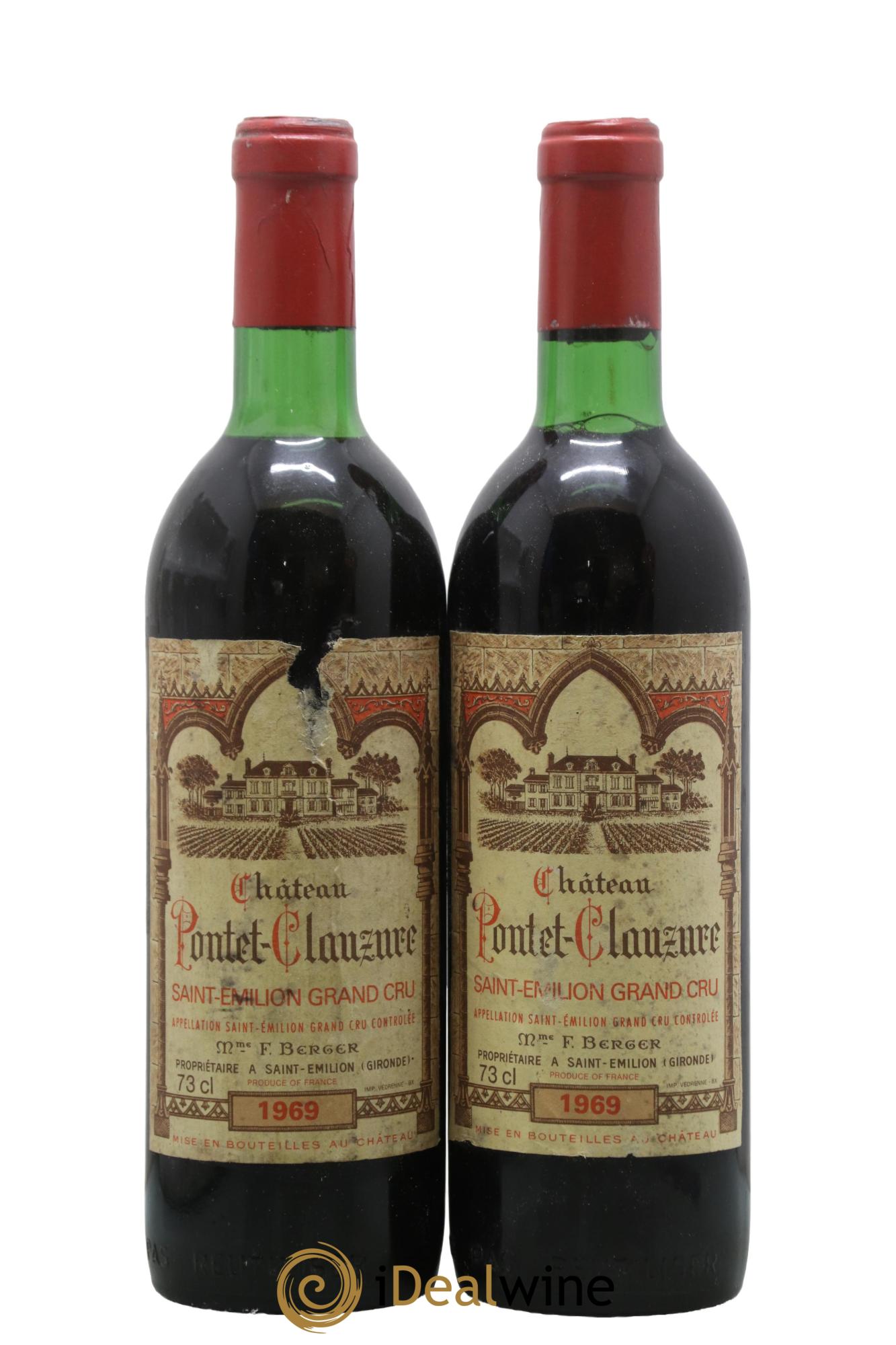 Château Pontet Clauzure 1969 - Lot of 2 bottles - 0