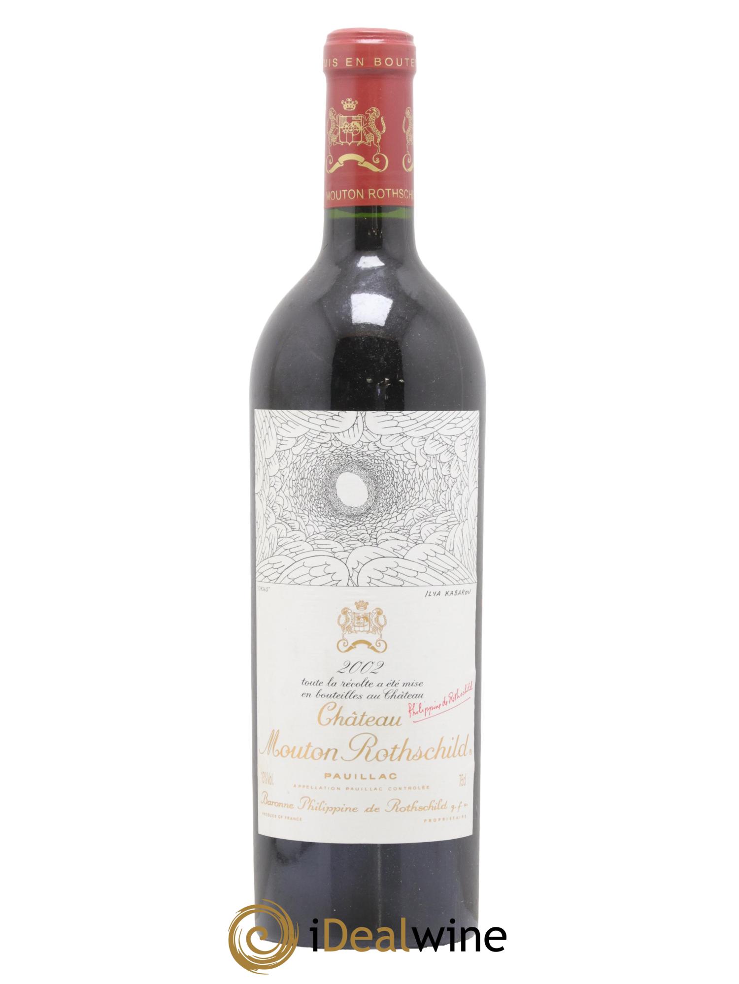 Château Mouton Rothschild 1er Grand Cru Classé 2002 - Lot de 1 bouteille - 0