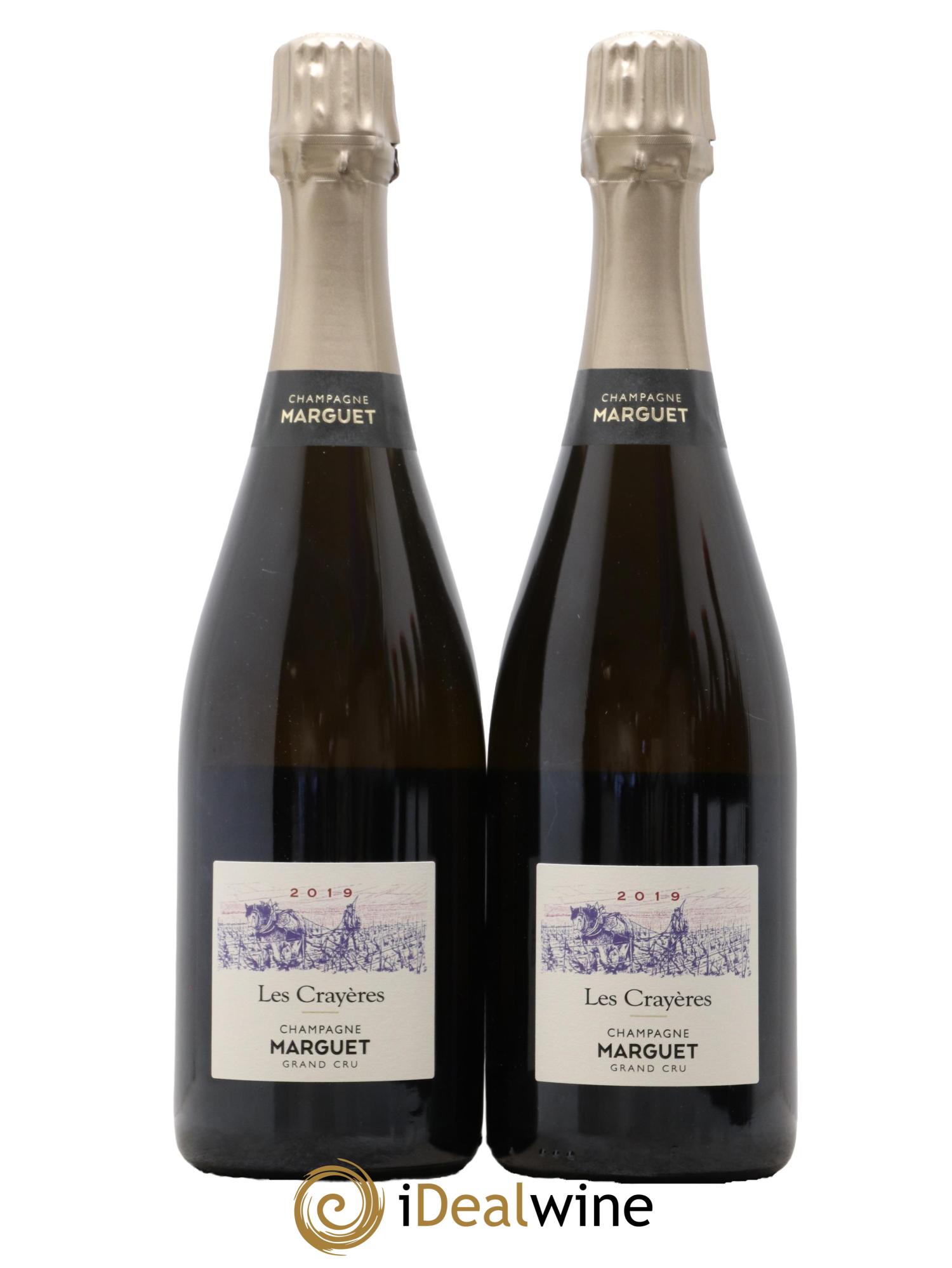 Champagne Les Crayères Pinot Noir Marguet 2019 - Lot de 2 bouteilles - 0