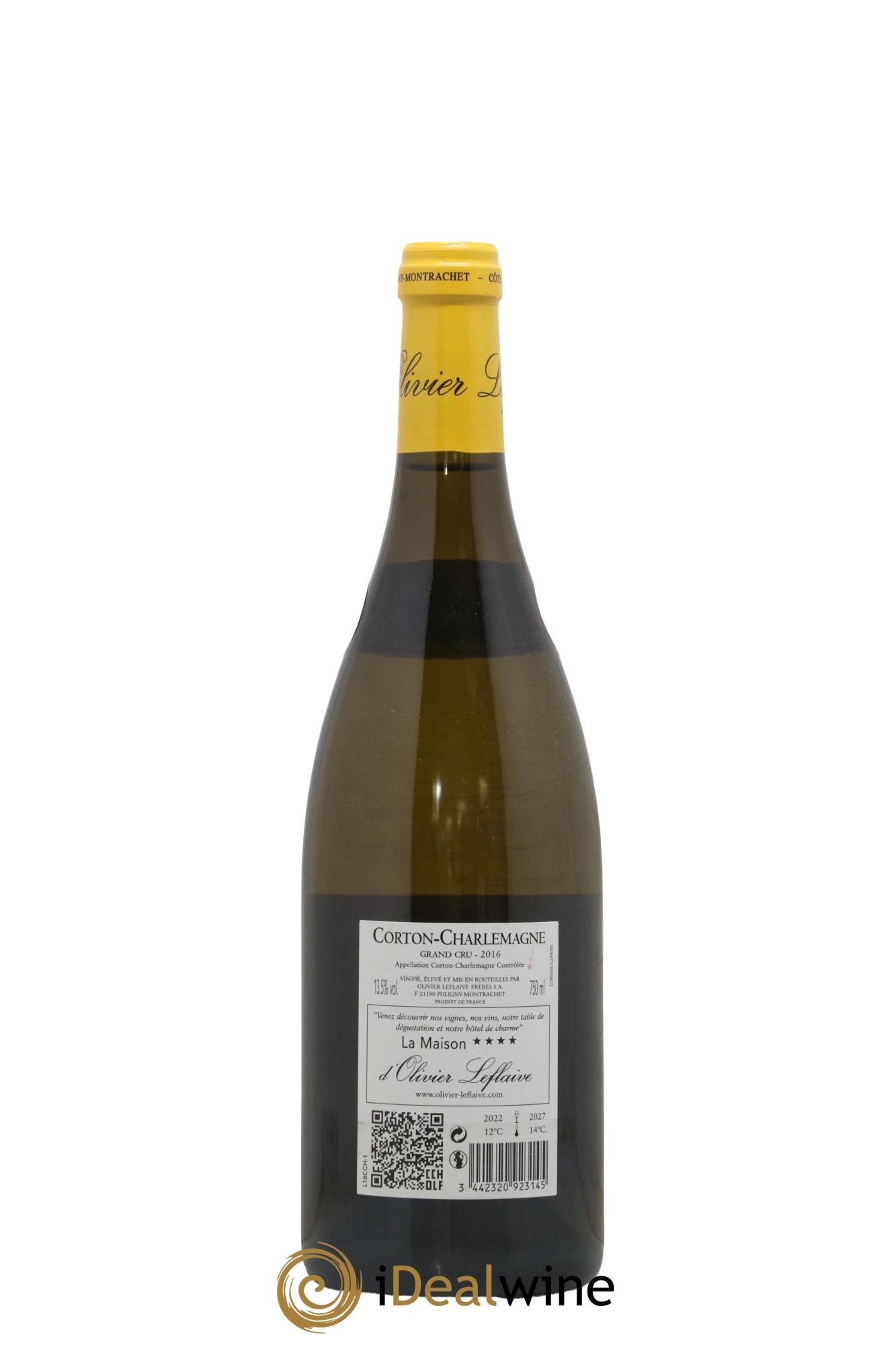 Corton-Charlemagne Grand Cru Olivier Leflaive 2016 - Lot de 1 bouteille - 1
