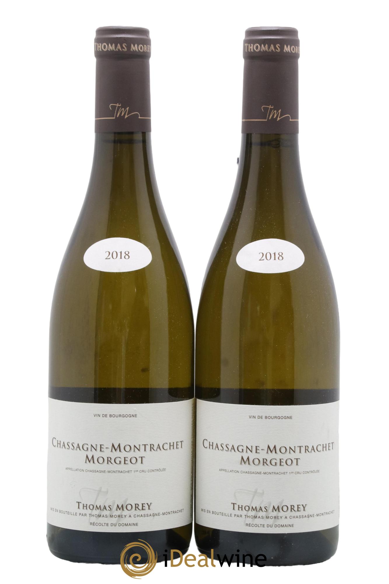 Chassagne-Montrachet 1er Cru Morgeot Thomas Morey 2018 - Lot de 2 bouteilles - 0