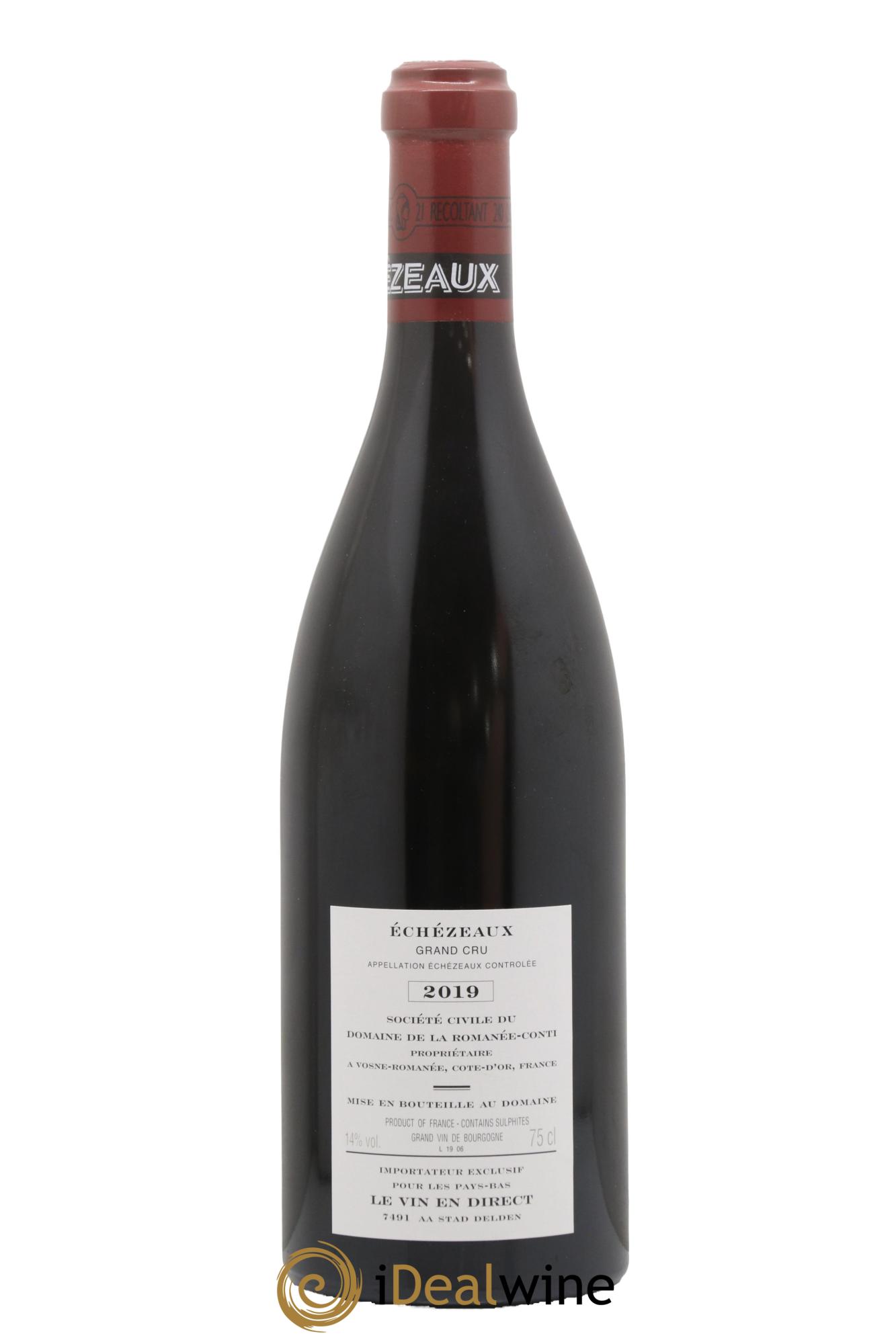 Echezeaux Grand Cru Domaine de la Romanée-Conti 2019 - Lot de 1 bouteille - 1