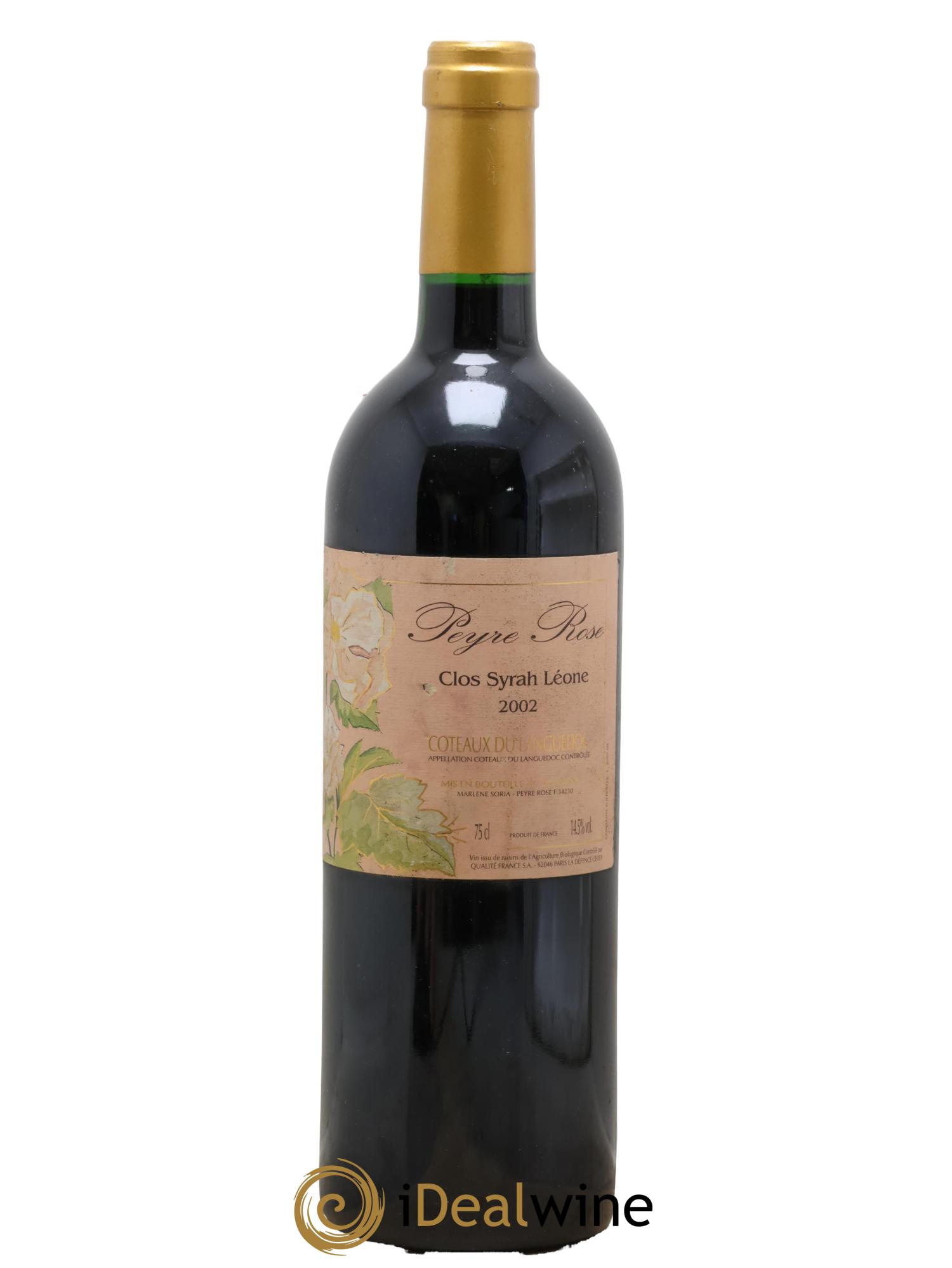 Coteaux du Languedoc Domaine Peyre Rose Belle Léone (anciennement Syrah Léone) Marlène Soria 2002 - Lot of 1 bottle - 0