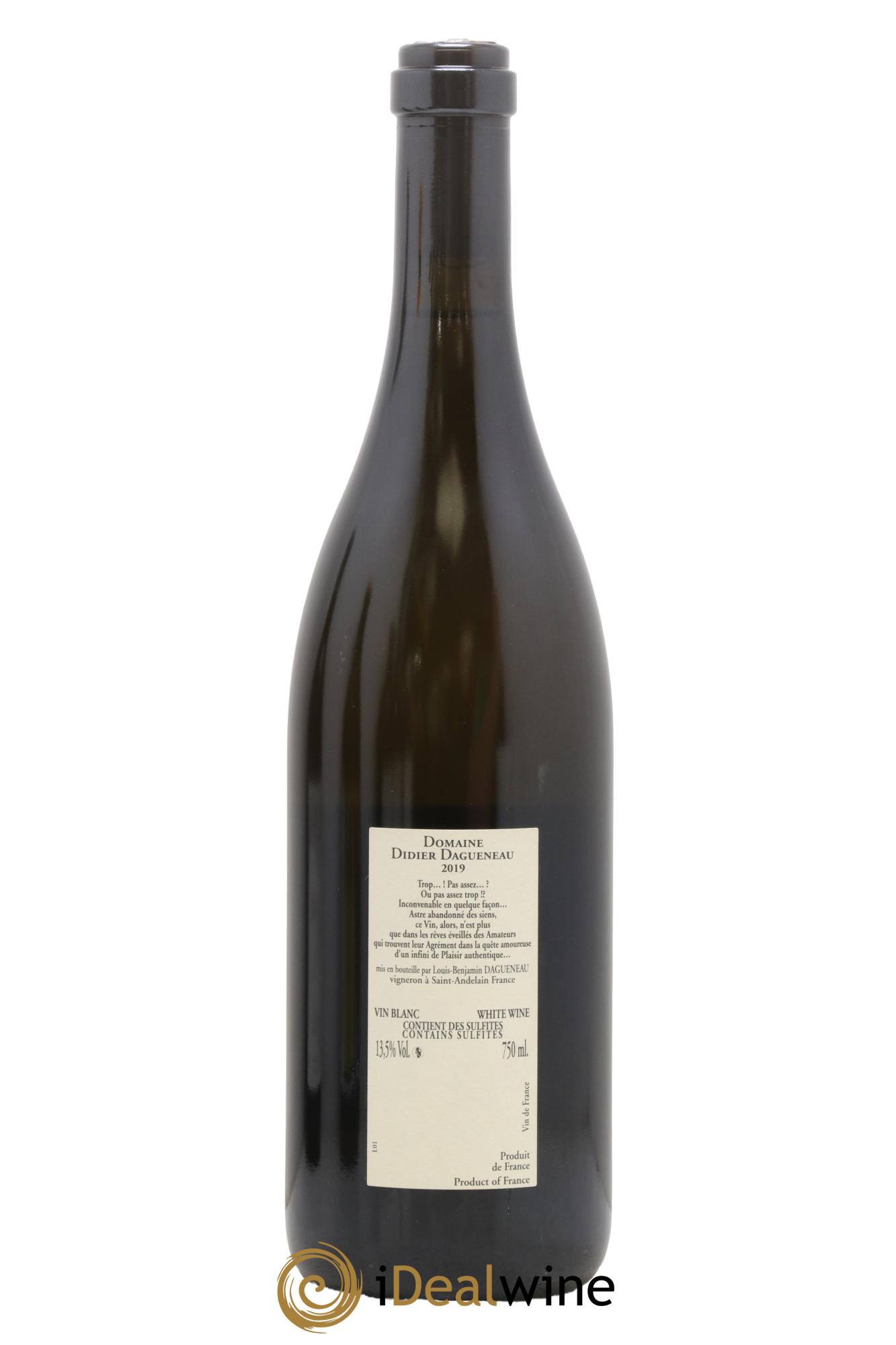 Vin de France (anciennement Pouilly-Fumé) Buisson Renard Dagueneau (Domaine Didier - Louis-Benjamin) 2019 - Posten von 1 Flasche - 1