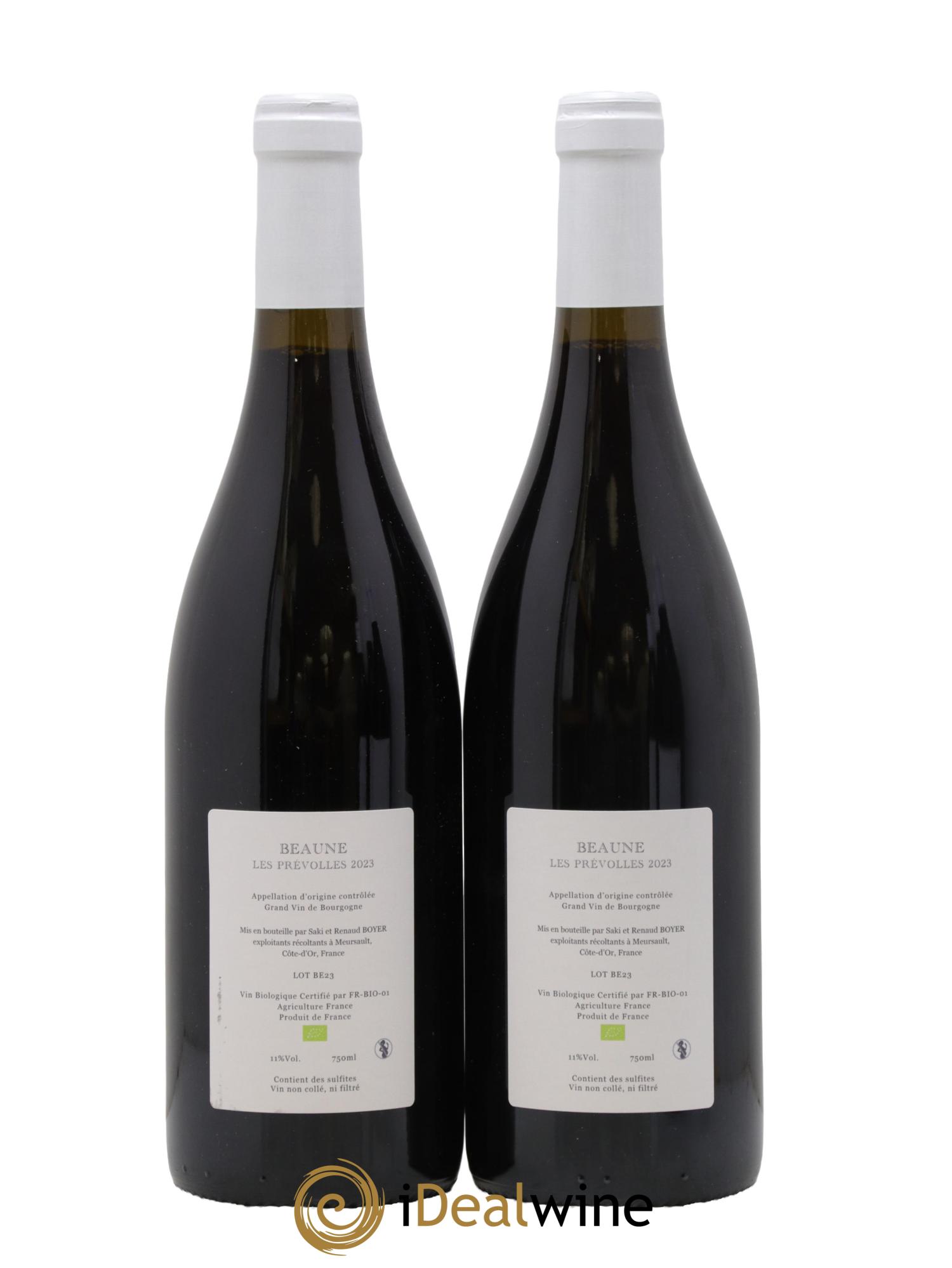 Beaune Les Prévolles Renaud Boyer 2023 - Lot de 2 bouteilles - 1