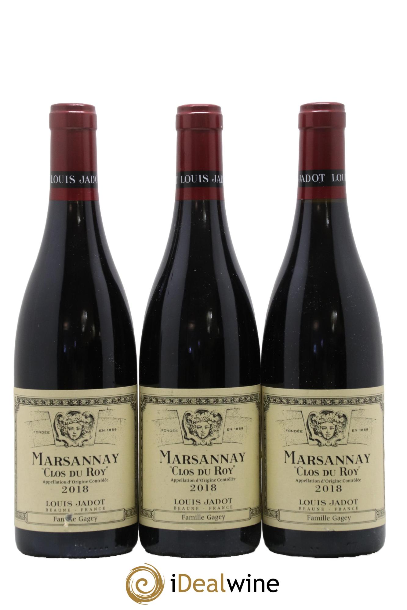 Marsannay Clos du Roy Domaine Gagey - Louis Jadot 2018 - Lot de 3 bouteilles - 0