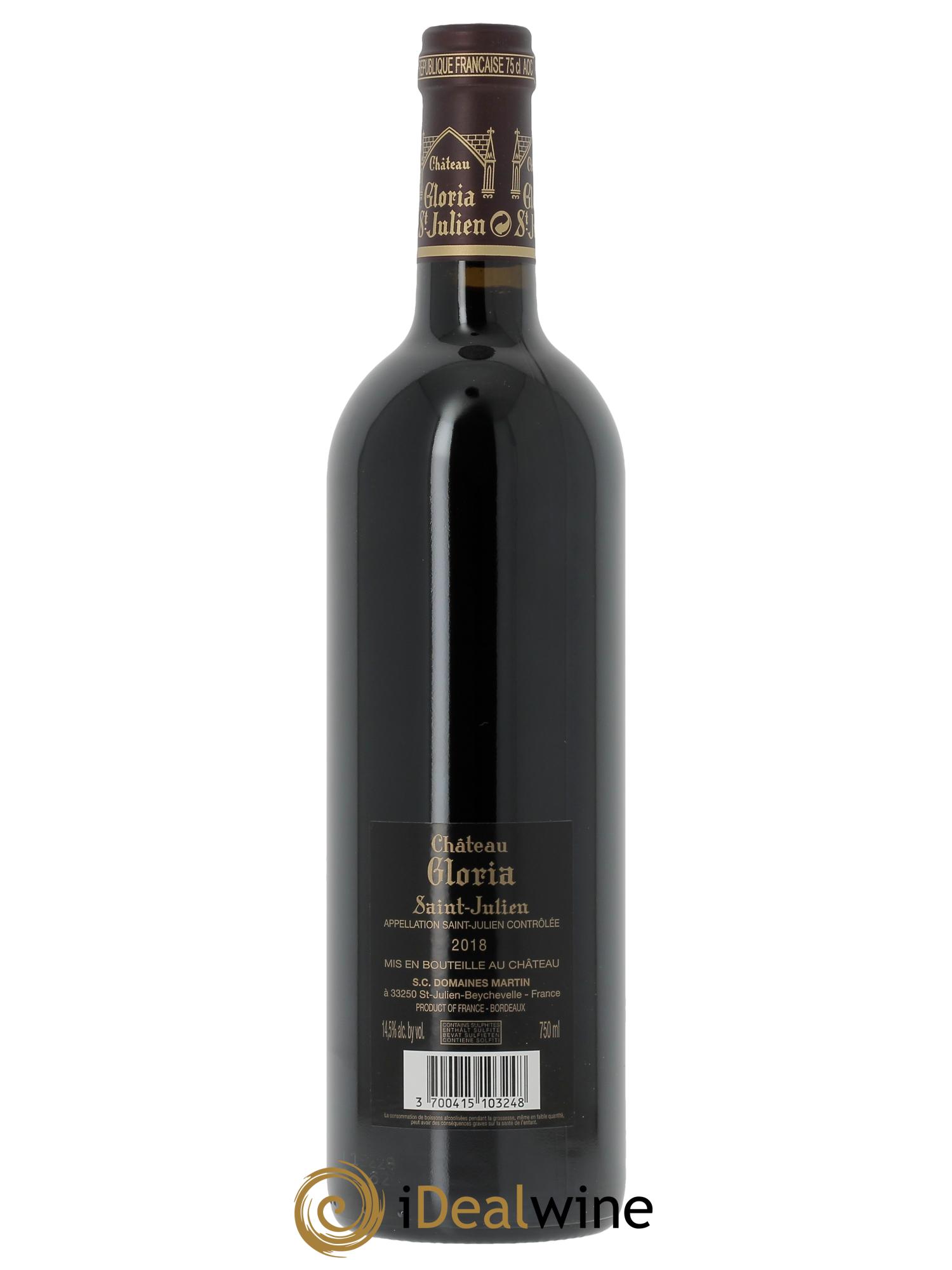 Château Gloria (CBO à partir de 3 bts) 2018 - Lot de 1 bouteille - 1