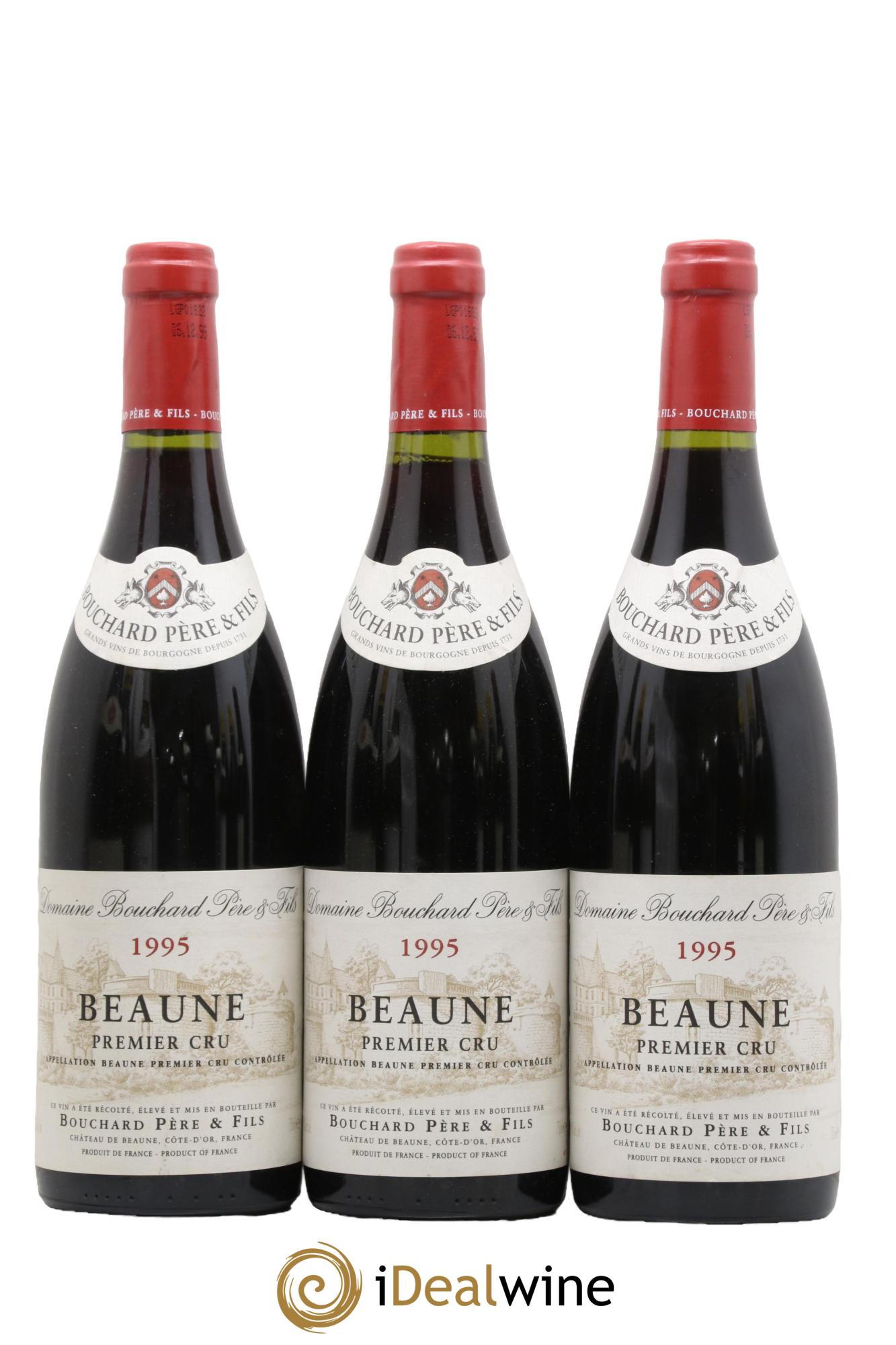 Beaune 1er Cru Bouchard Père & Fils 1995 - Lot of 3 bottles - 0