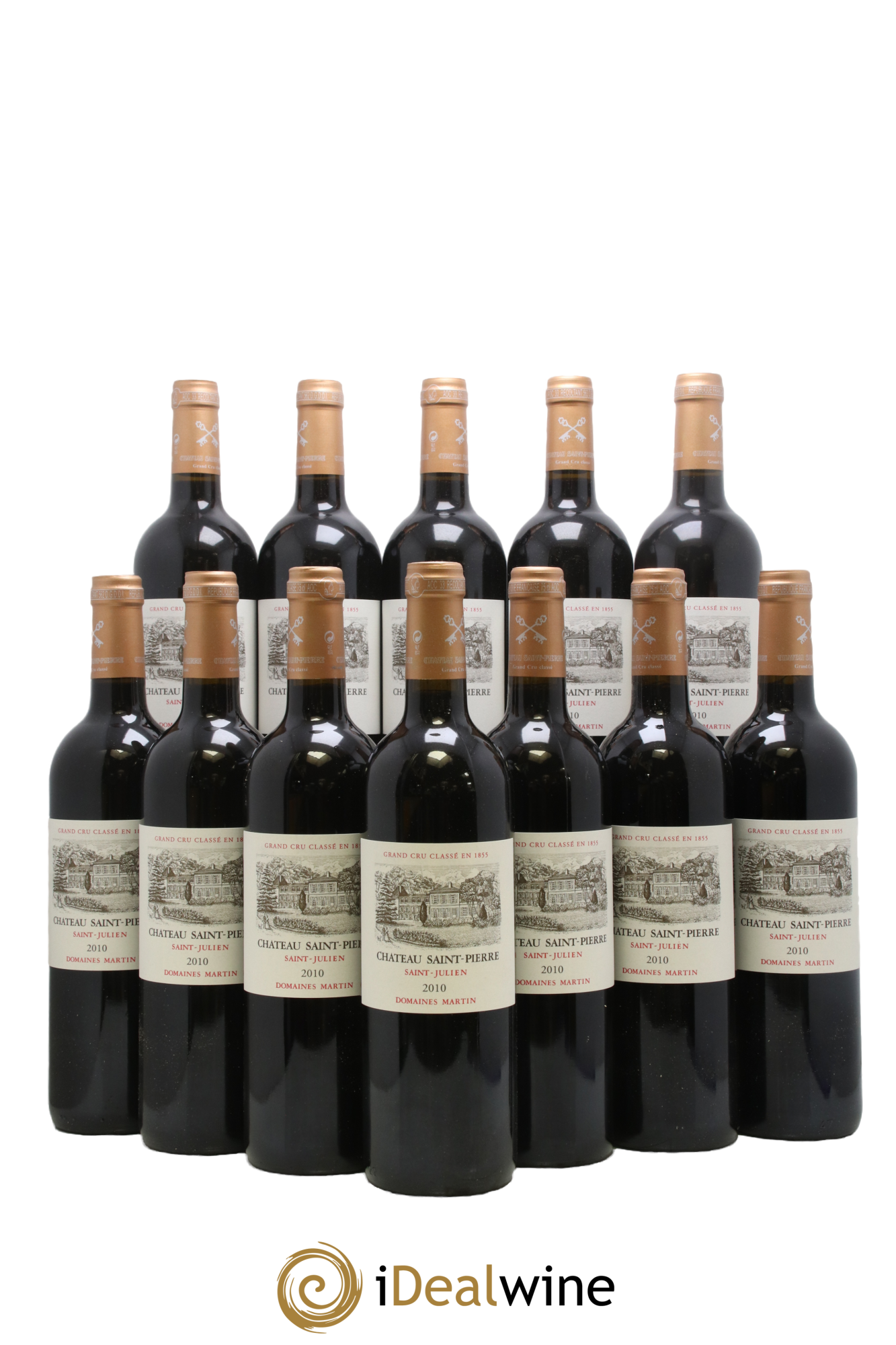 Château Saint-Pierre 4ème Grand Cru Classé 2010 - Lot of 12 bottles - 0