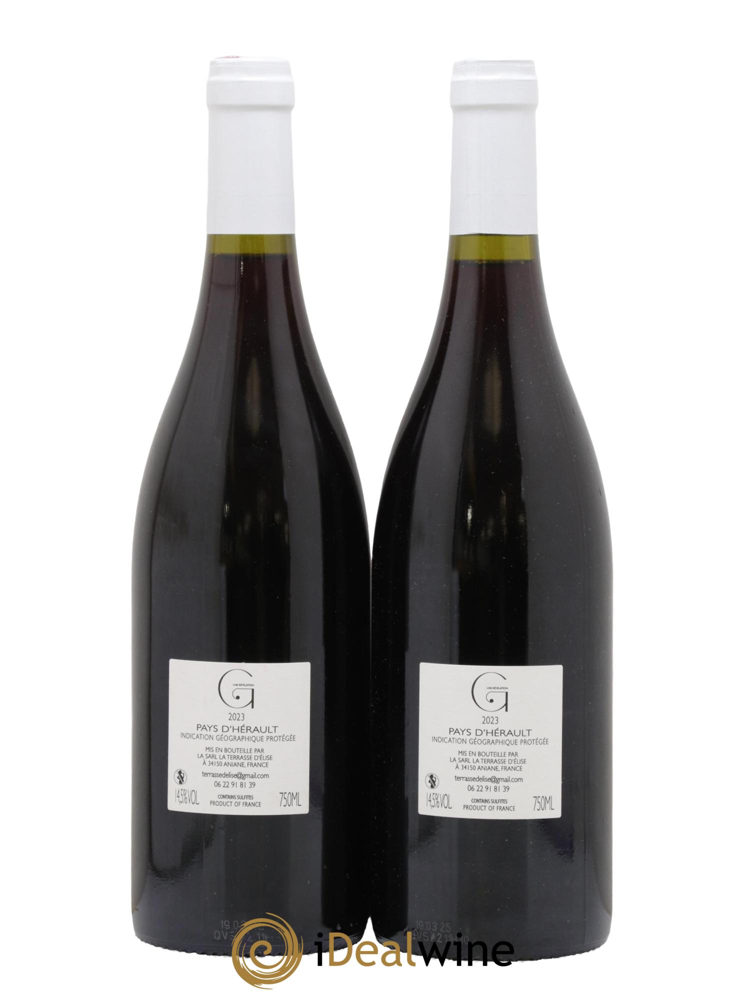 Pays d'Hérault G Une Revelation Domaine Terrasse d'Elise 2023 - Lot de 2 bouteilles - 1