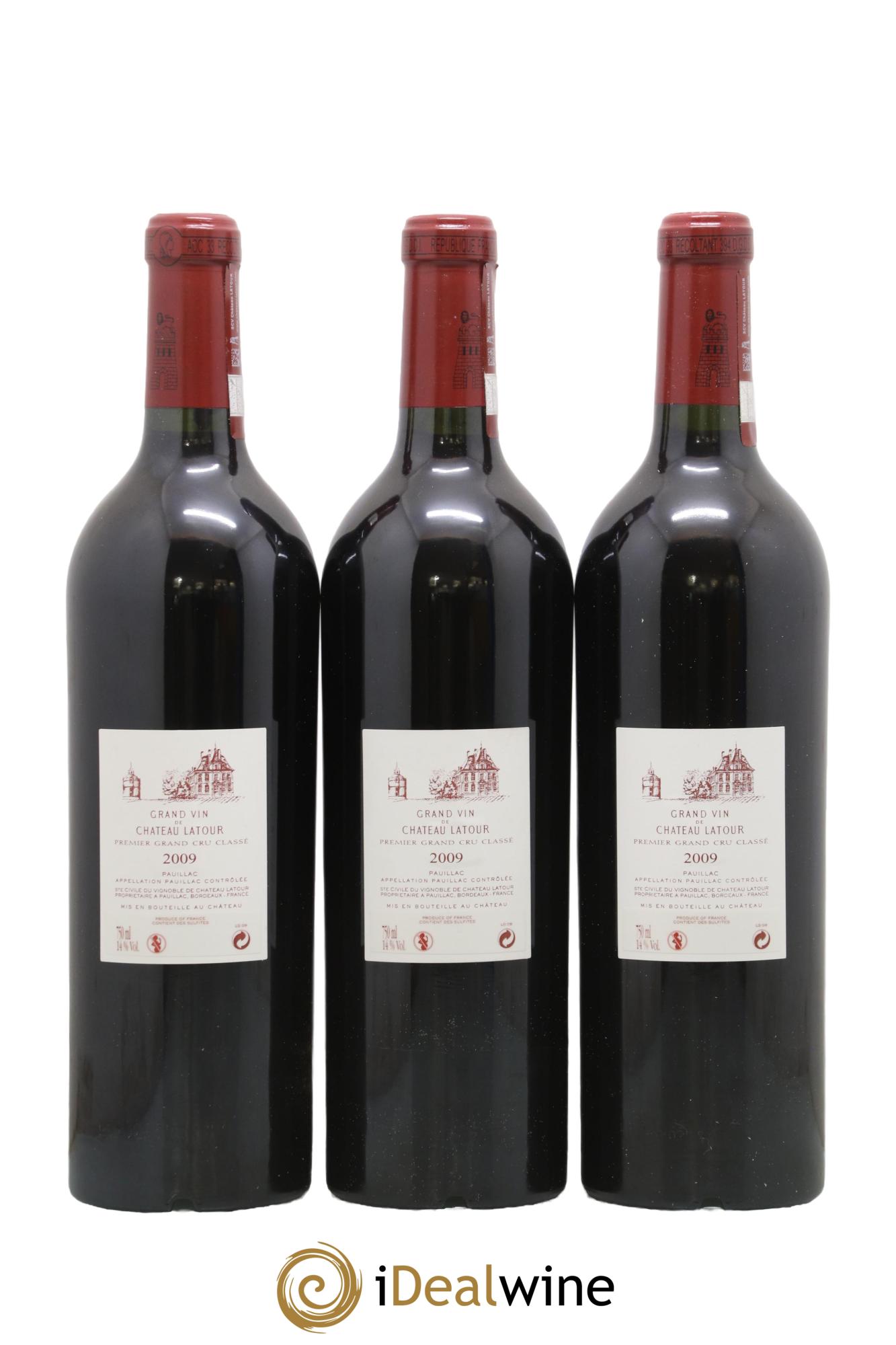 Château Latour 1er Grand Cru Classé 2009 - Lot de 3 bouteilles - 1
