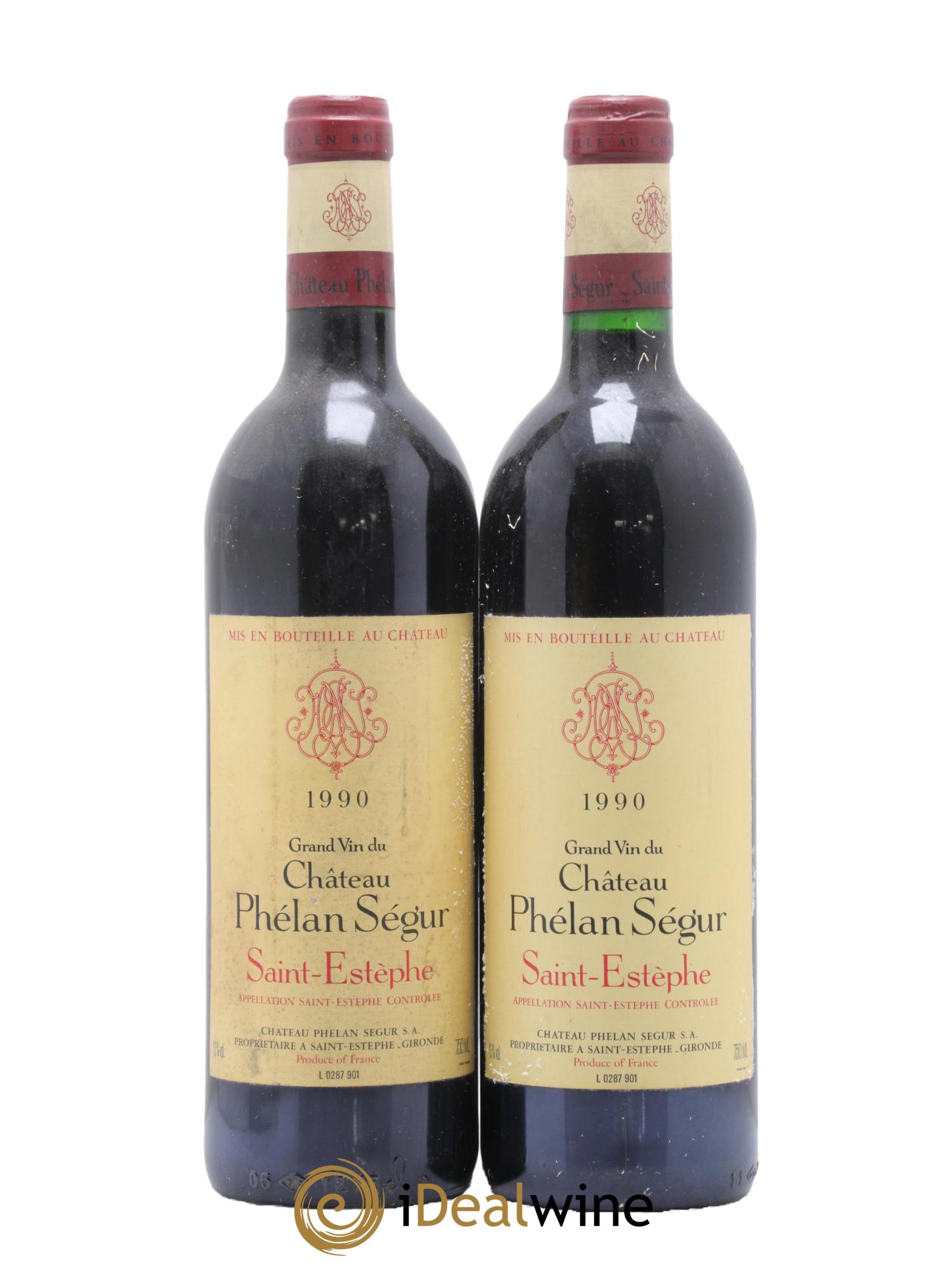 Château Phélan Ségur 1990 - Lot de 2 bouteilles - 0