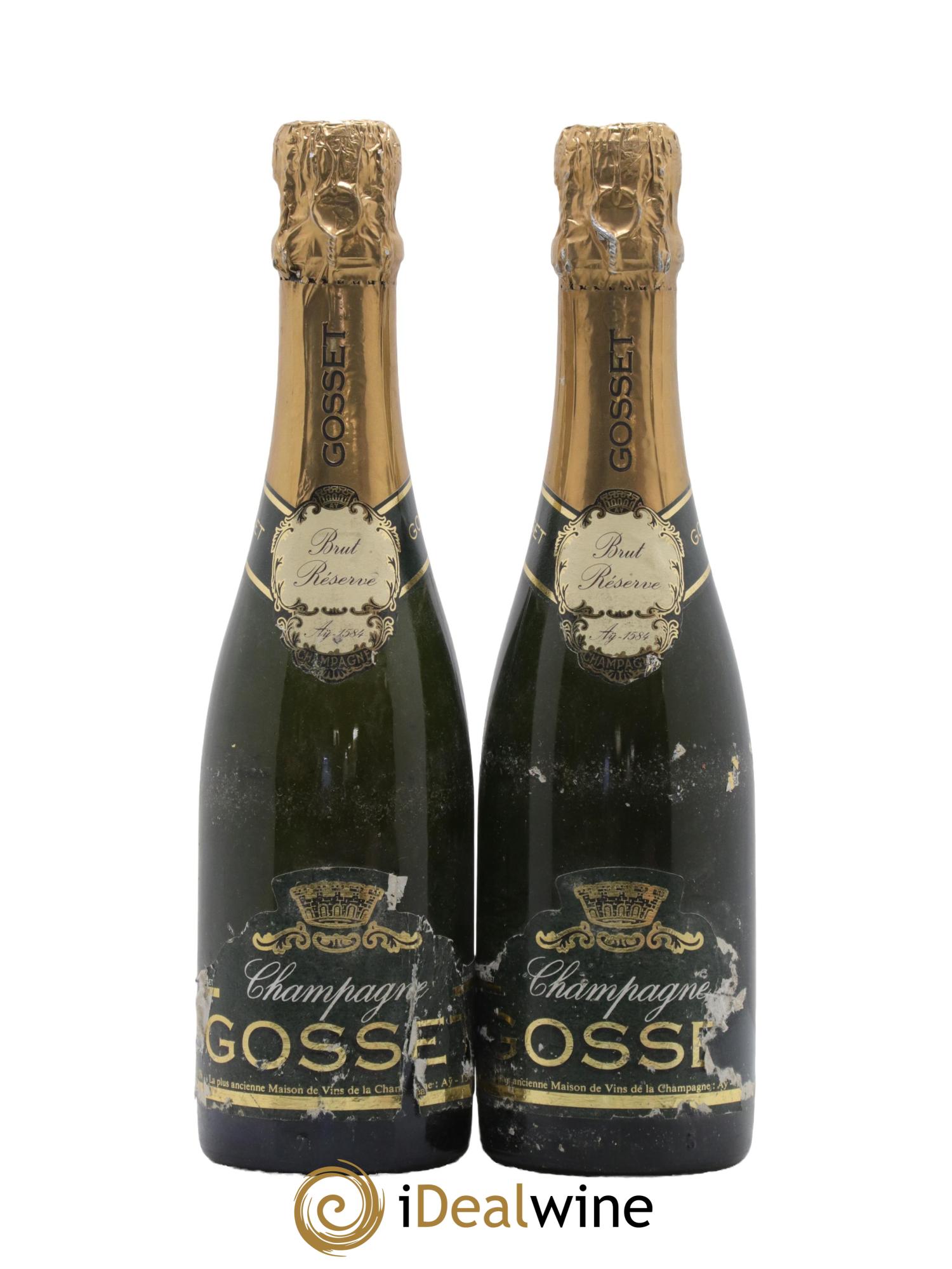 Champagne Brut Réserve Gosset - Lot de 2 demi bouteilles - 0