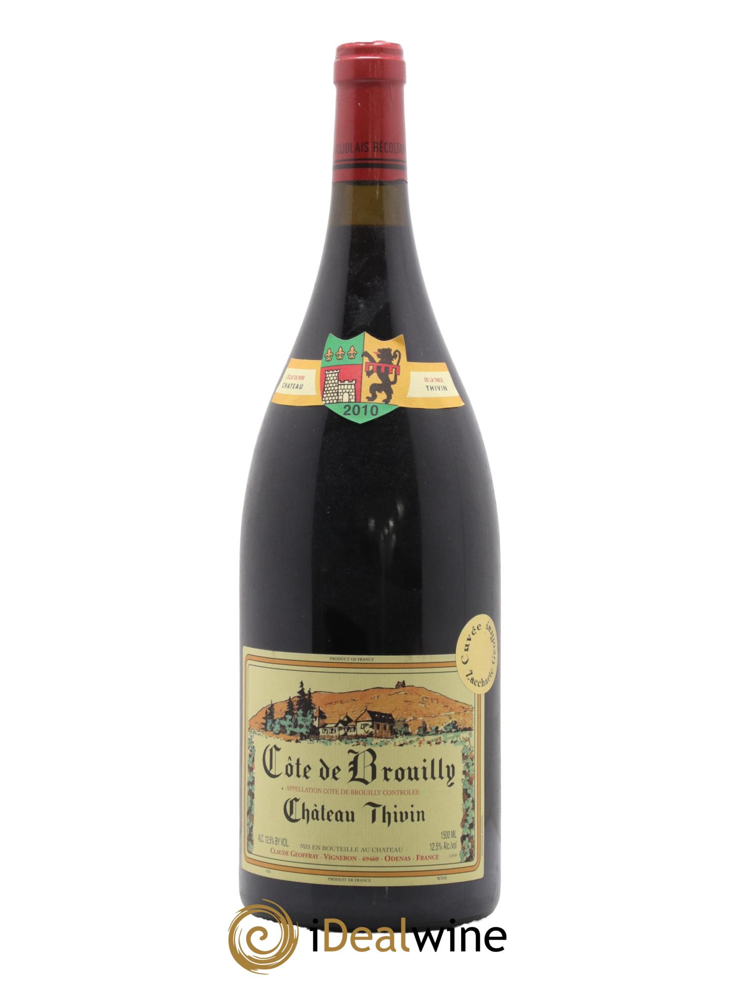 Côte de Brouilly Cuvée Zaccharie Château Thivin 2010 - Lot de 1 magnum - 0