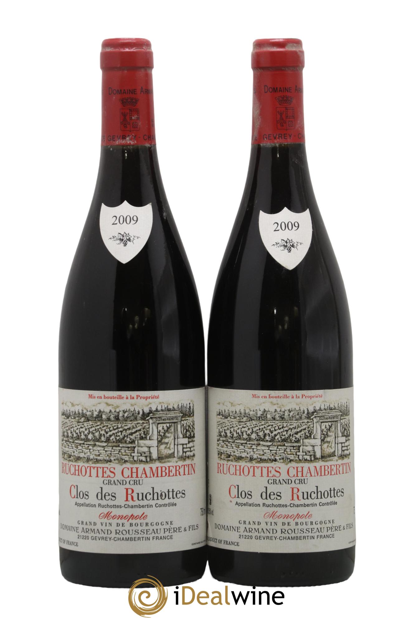 Ruchottes-Chambertin Grand Cru Clos des Ruchottes Armand Rousseau (Domaine) 2009 - Lot de 2 bouteilles - 0