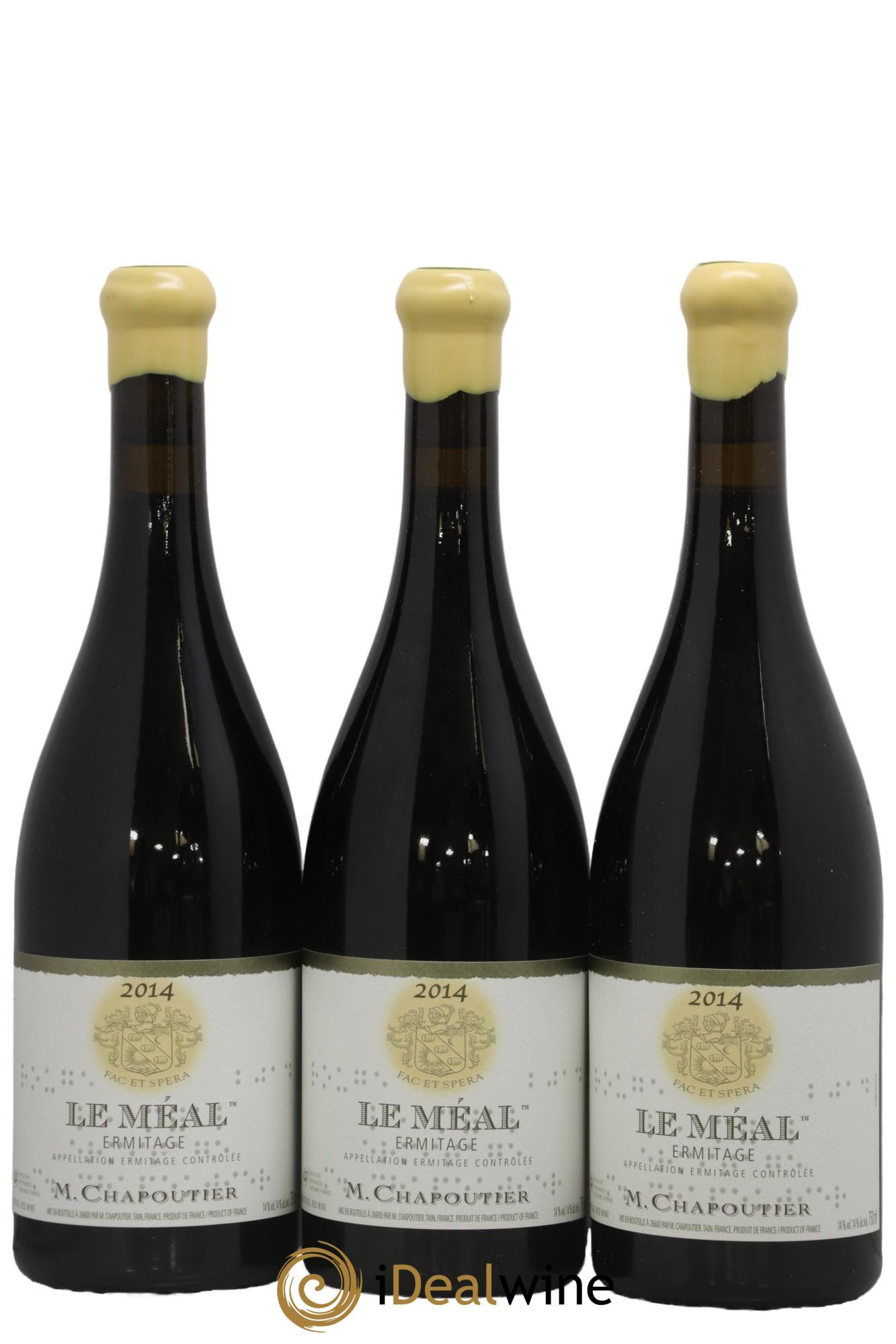 Hermitage Ermitage Le Méal Chapoutier 2014 - Lot of 3 bottles - 0