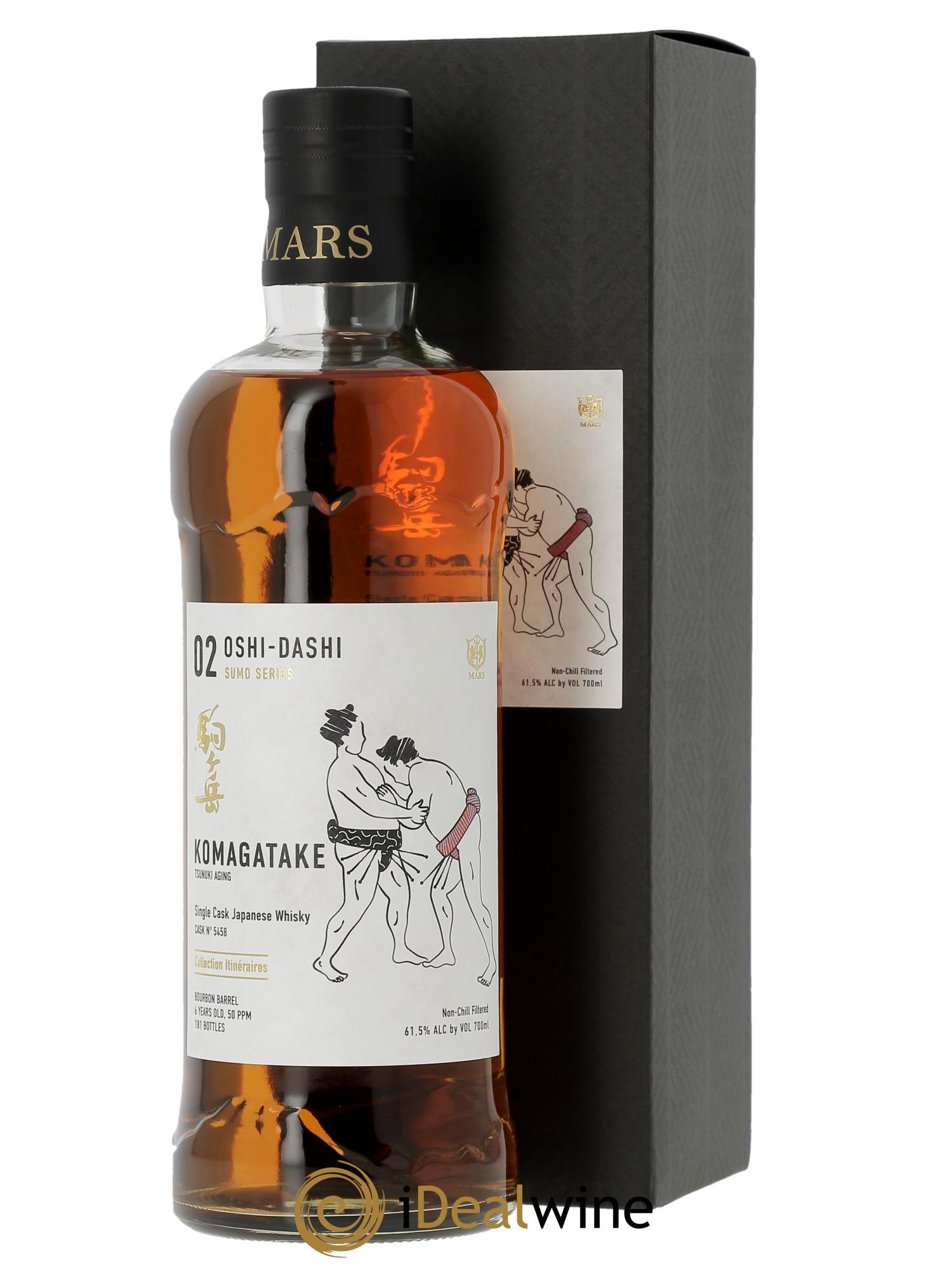 Whisky KOMAGATAKE 6 ans 2018 Oshi Dashi Tsunuki Aging Bourbon Barrel Itinéraires 58,4°  - Lotto di 1 bottiglia - 0