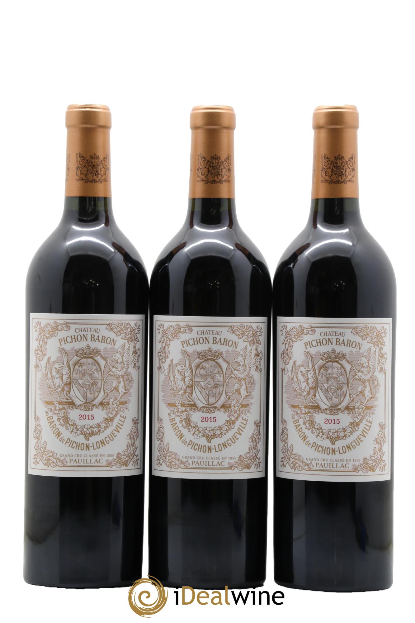 Pichon Longueville Baron 2ème Grand Cru Classé 2015 - Lot de 3 bouteilles - 0