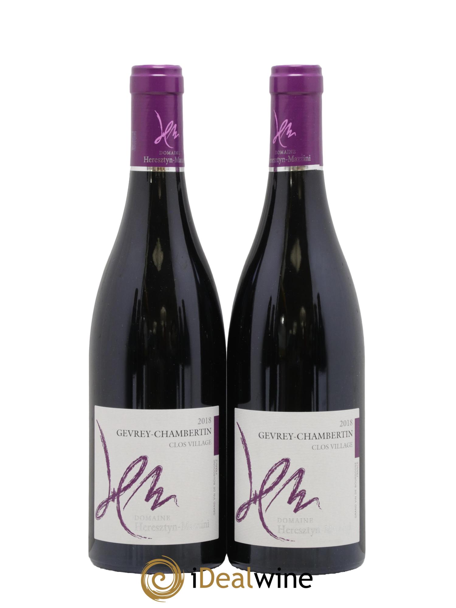 Gevrey-Chambertin Clos Village Heresztyn-Mazzini 2018 - Lot de 2 bouteilles - 0