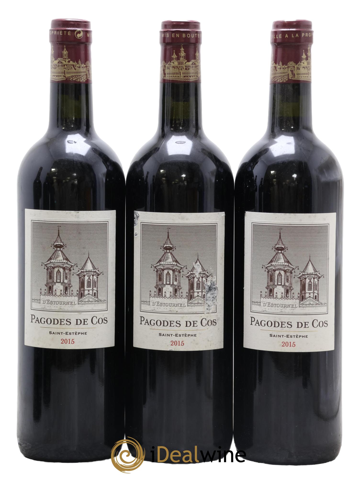 Les Pagodes de Cos Second Vin 2015 - Posten von 3 Flaschen - 0