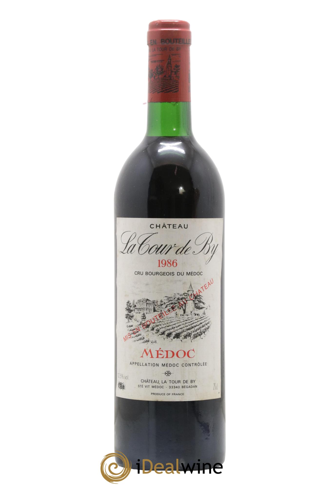Château La Tour de By Cru Bourgeois 1986 - Lot de 1 bouteille - 0