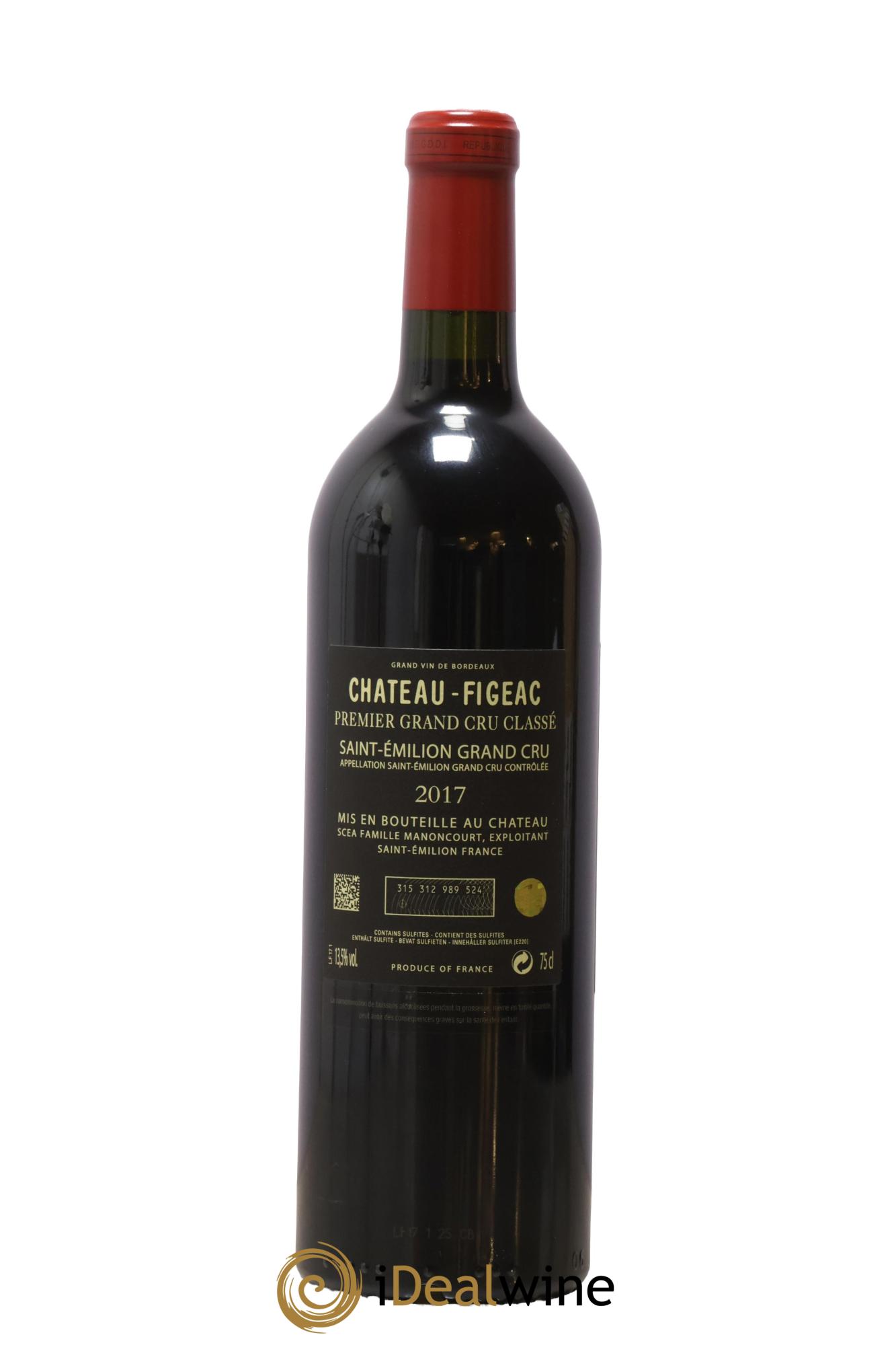 Château Figeac 1er Grand Cru Classé A 2017 - Lot de 1 bouteille - 1