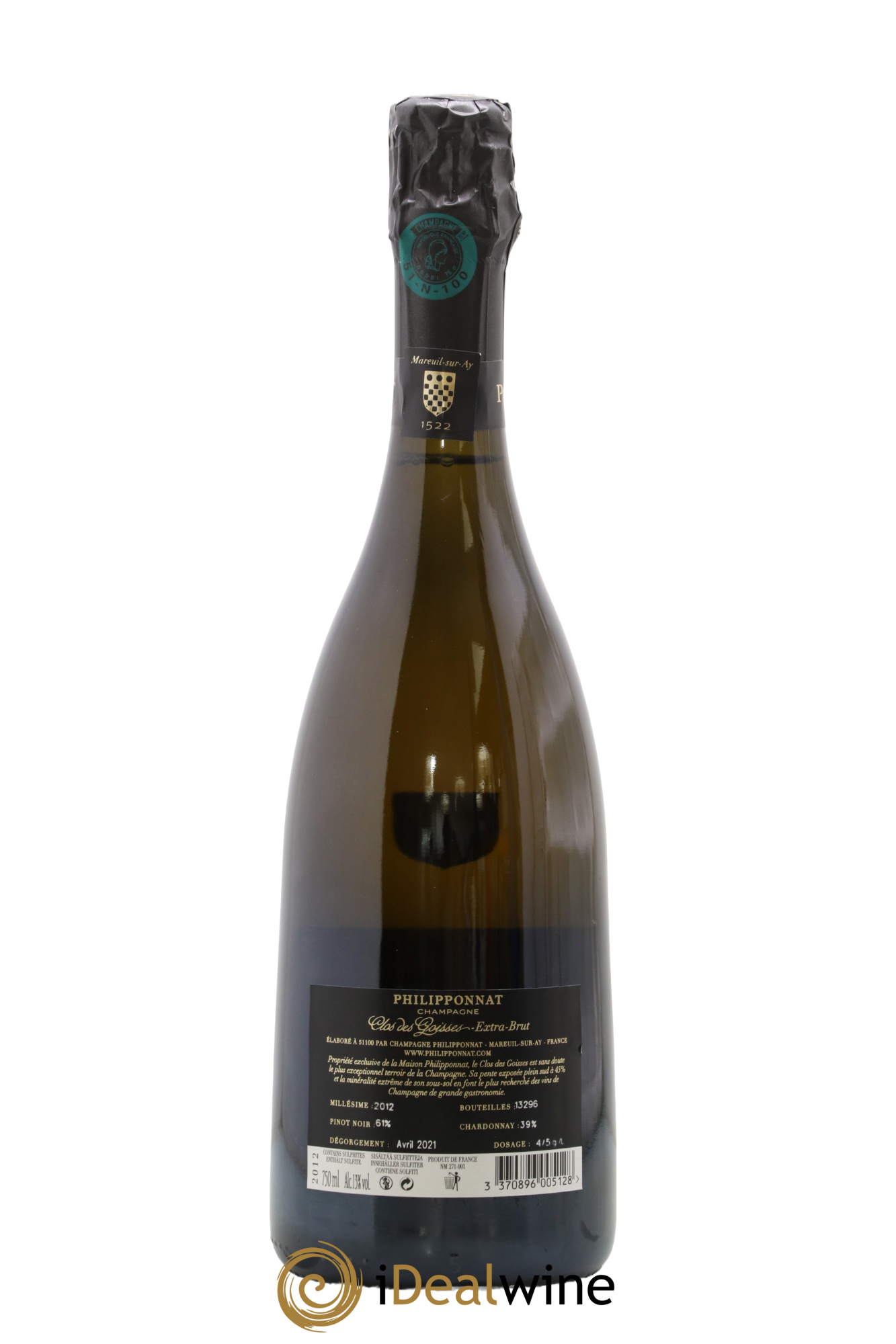 Clos des Goisses Philipponnat 2012 - Lot of 1 bottle - 2