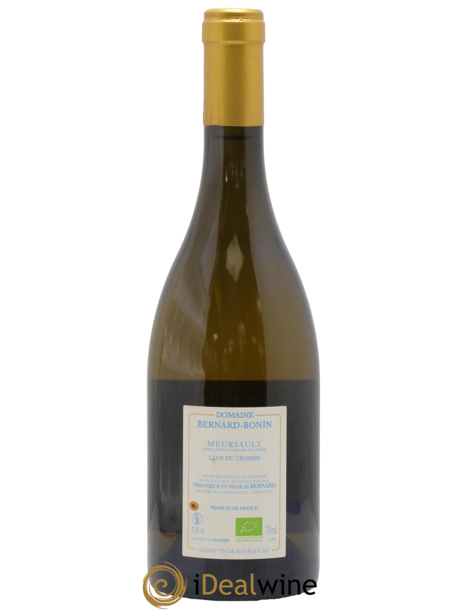 Meursault Clos du Cromin Le Pré de Manche Bernard Bonin 2020 - Lot of 1 bottle - 1