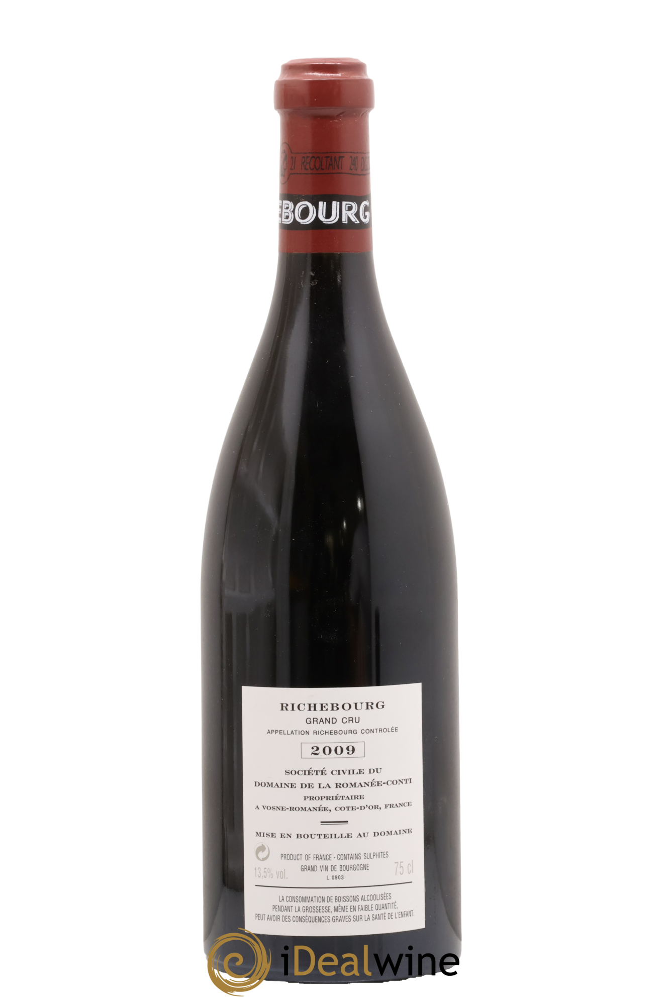Richebourg Grand Cru Domaine de la Romanée-Conti 2009 - Lot de 1 bouteille - 1