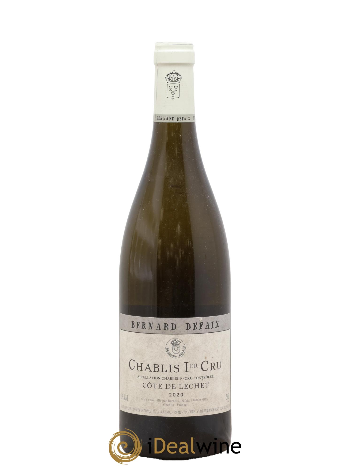 Chablis 1er Cru Côte de Léchet Bernard Defaix 2020 - Lot de 1 bouteille - 0