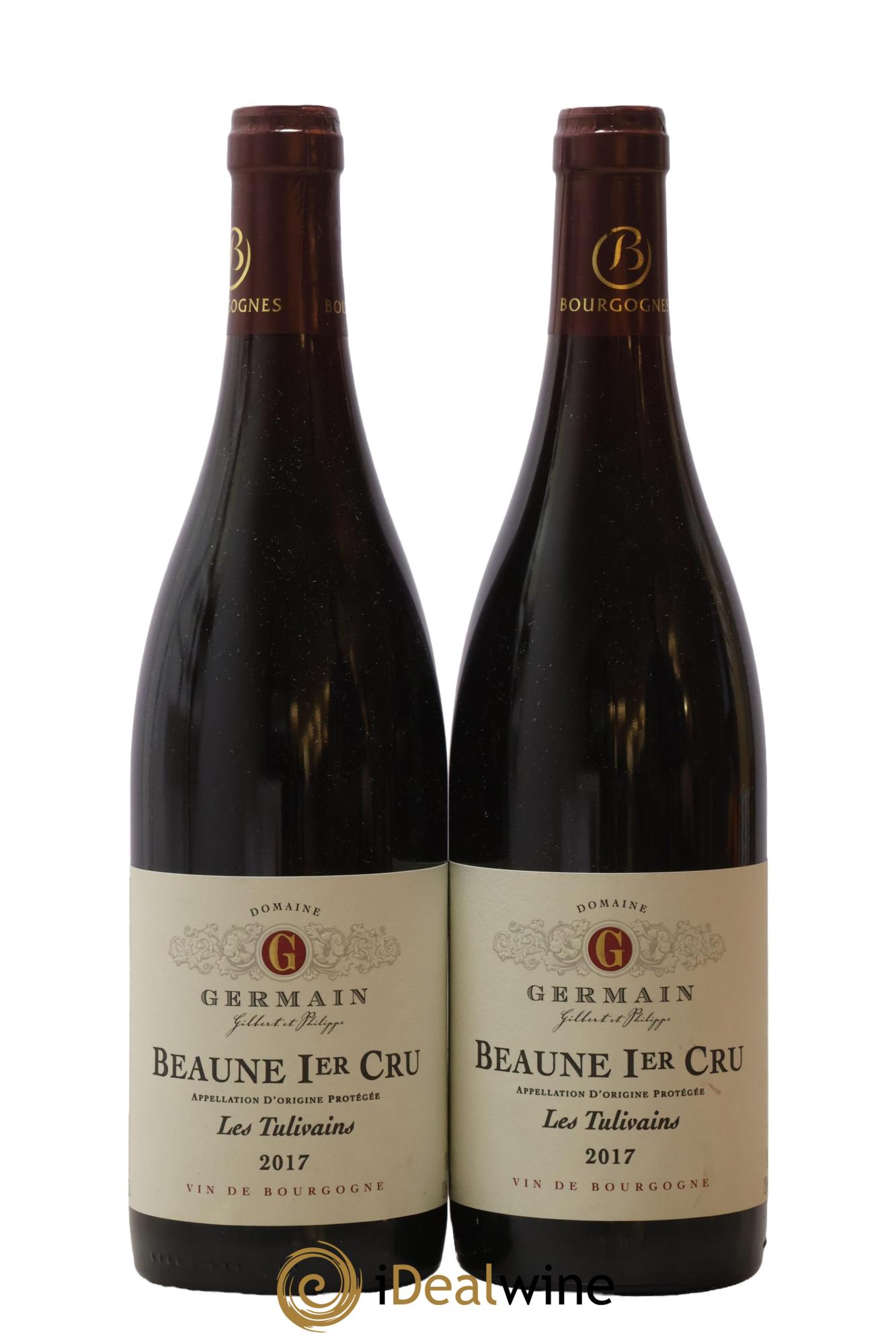 Beaune 1er Cru Les Tuvilains Philippe Germain Rouge 2017 - Lot de 2 bouteilles - 0