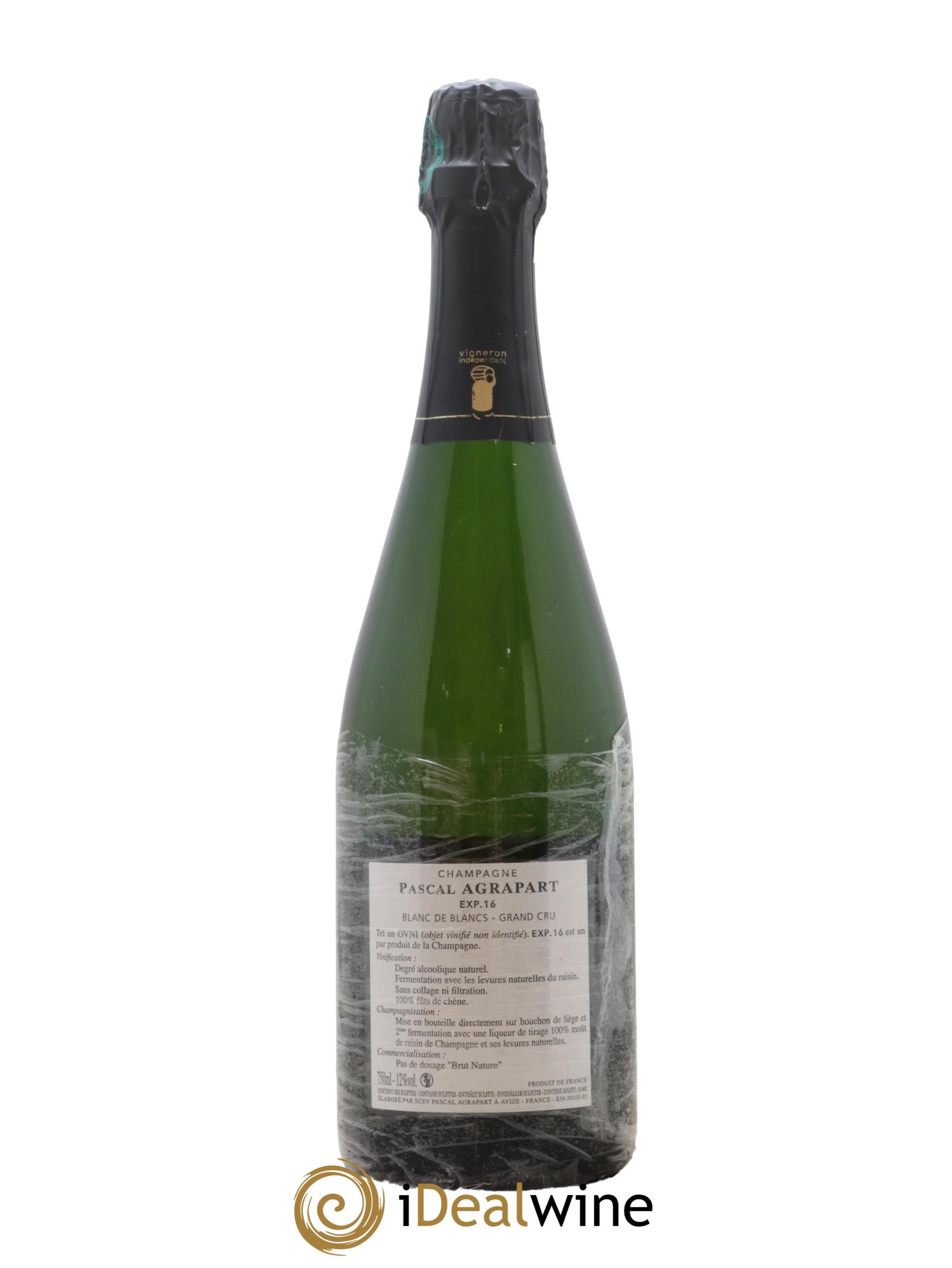 Expérience 16 Brut Nature Pascal Agrapart 2016 - Posten von 1 Flasche - 1